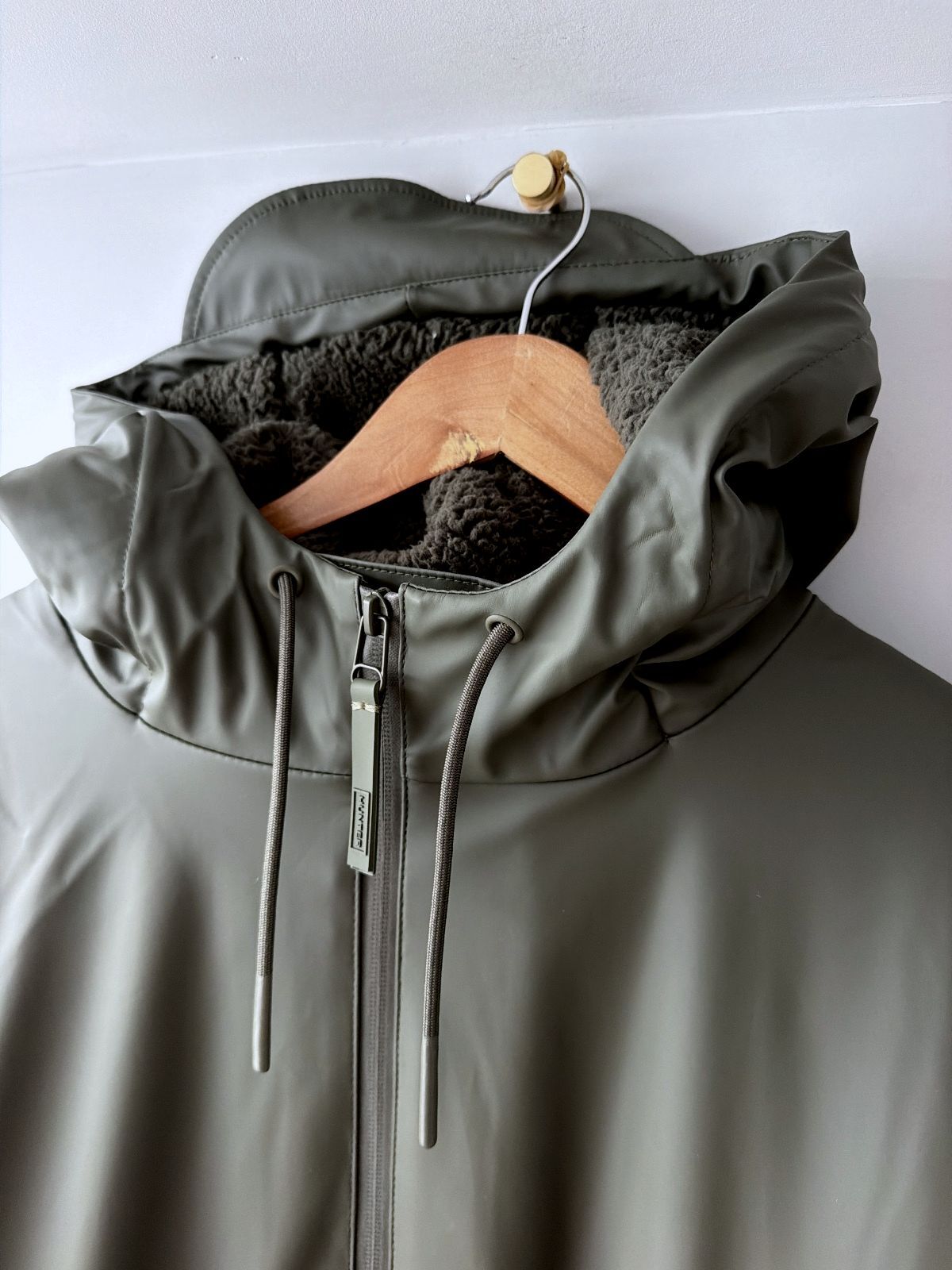Men’s Hunter Cocoon Cloak Fleece Lined Waterproof Parka In Geen  - Medium - 3652