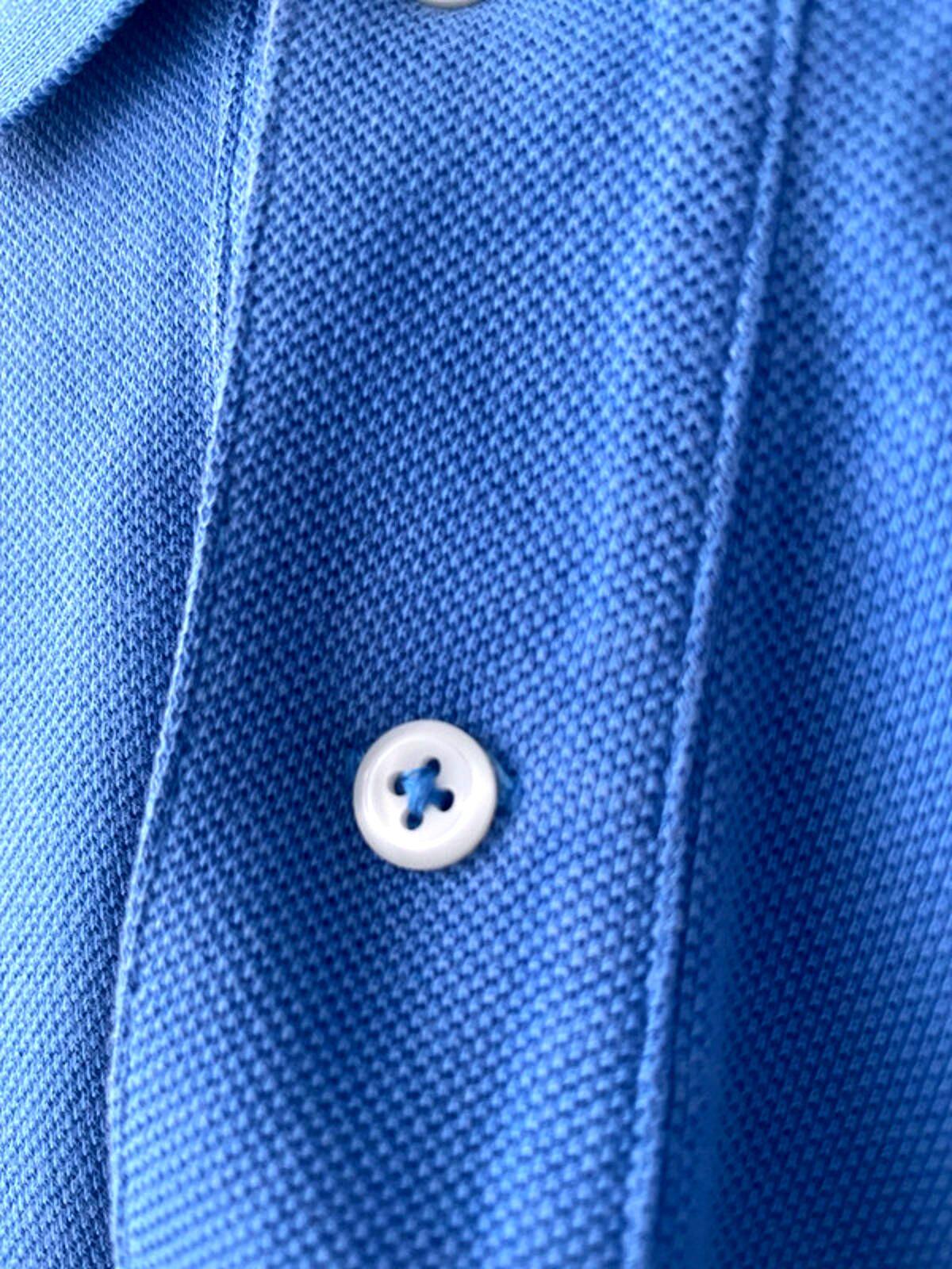 Men’s Ralph Lauren Premium Classic Fit Pique Polo Top In Blue - Small - 1667