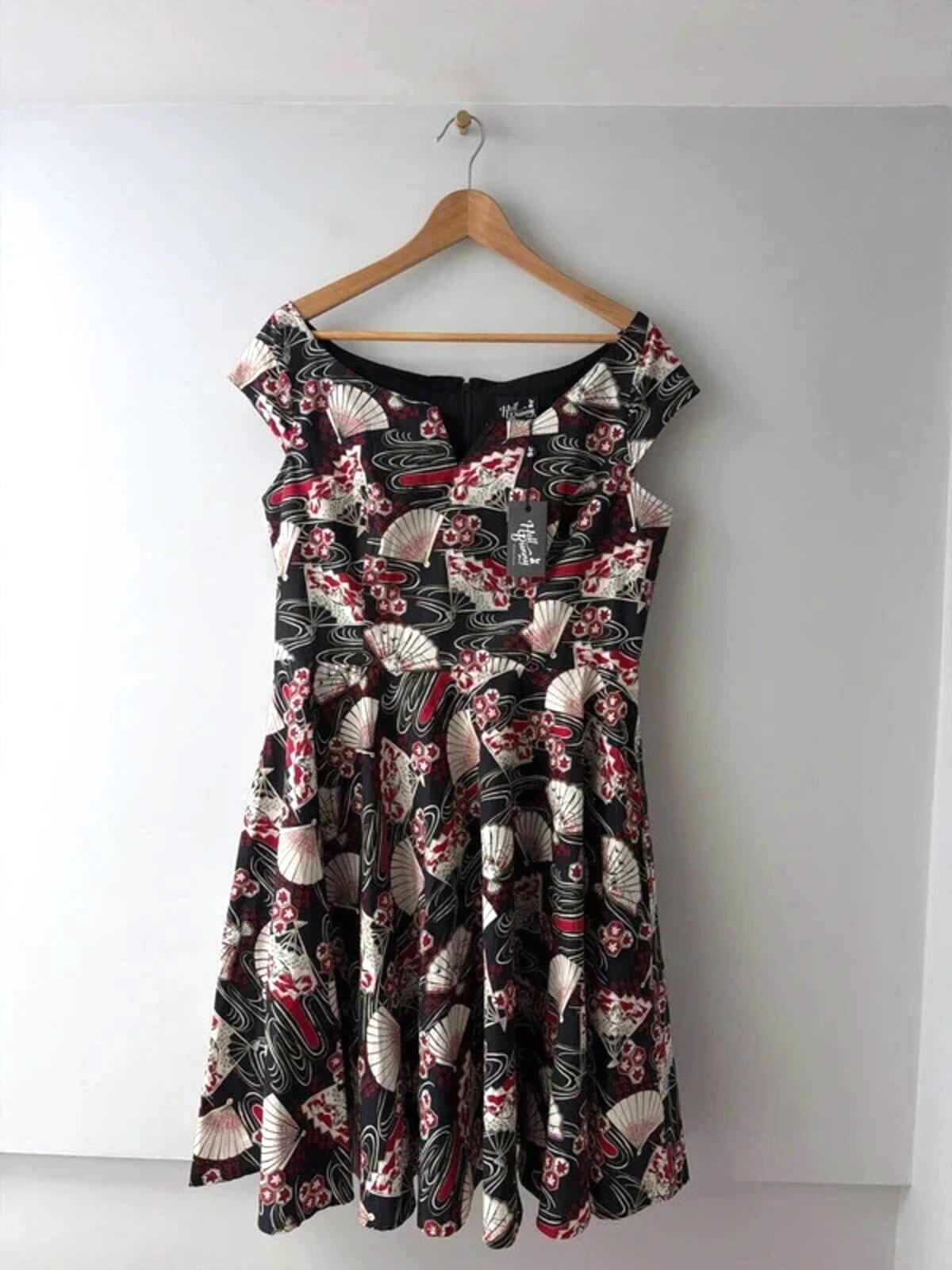 Women’s Hell Bunny Shell Print Retro Style Dress - UK16 - 3379