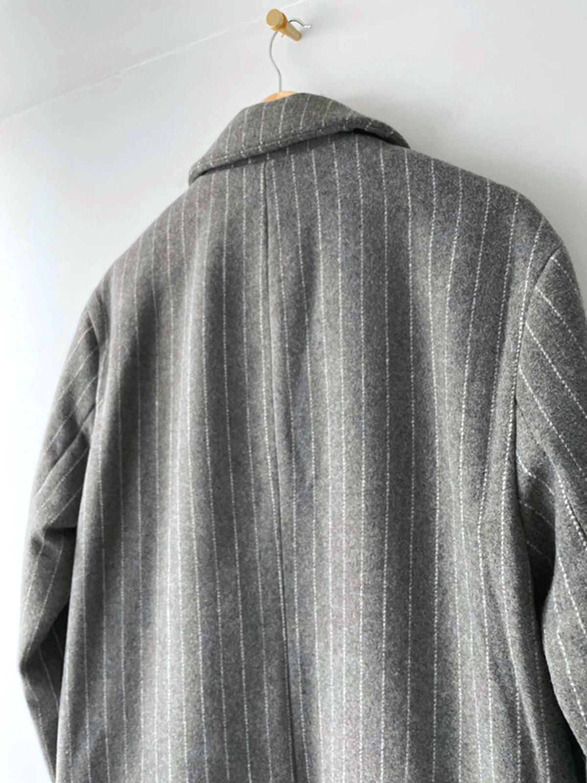 Women’s JDY Pine stripe 100% Wool Oversized Blazer Jacket In Grey - Small - 2331