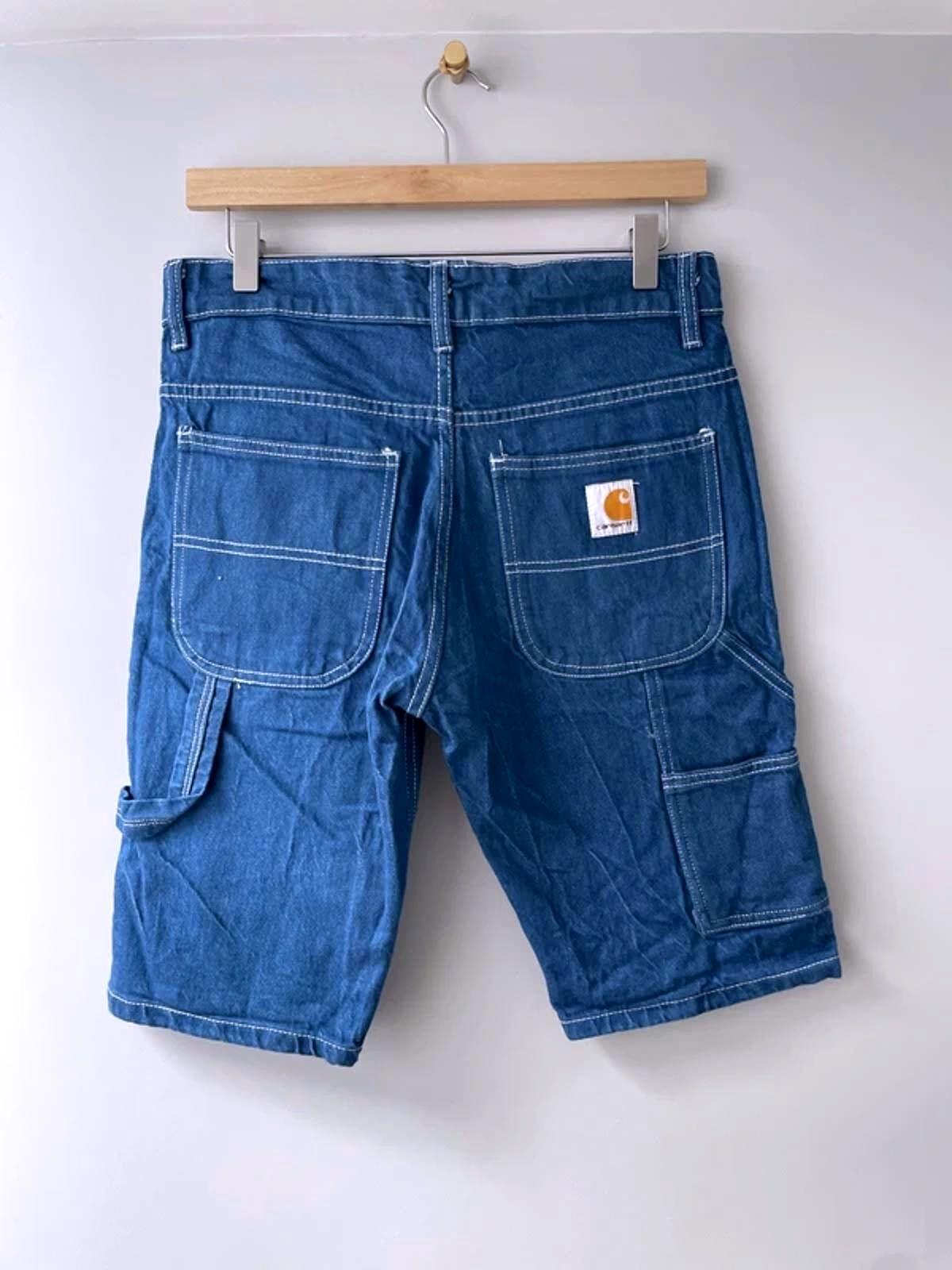 Men’s Carhartt Baggy Fit Cargo Denim Shorts In Navy Blue - W32/L11 - 3146