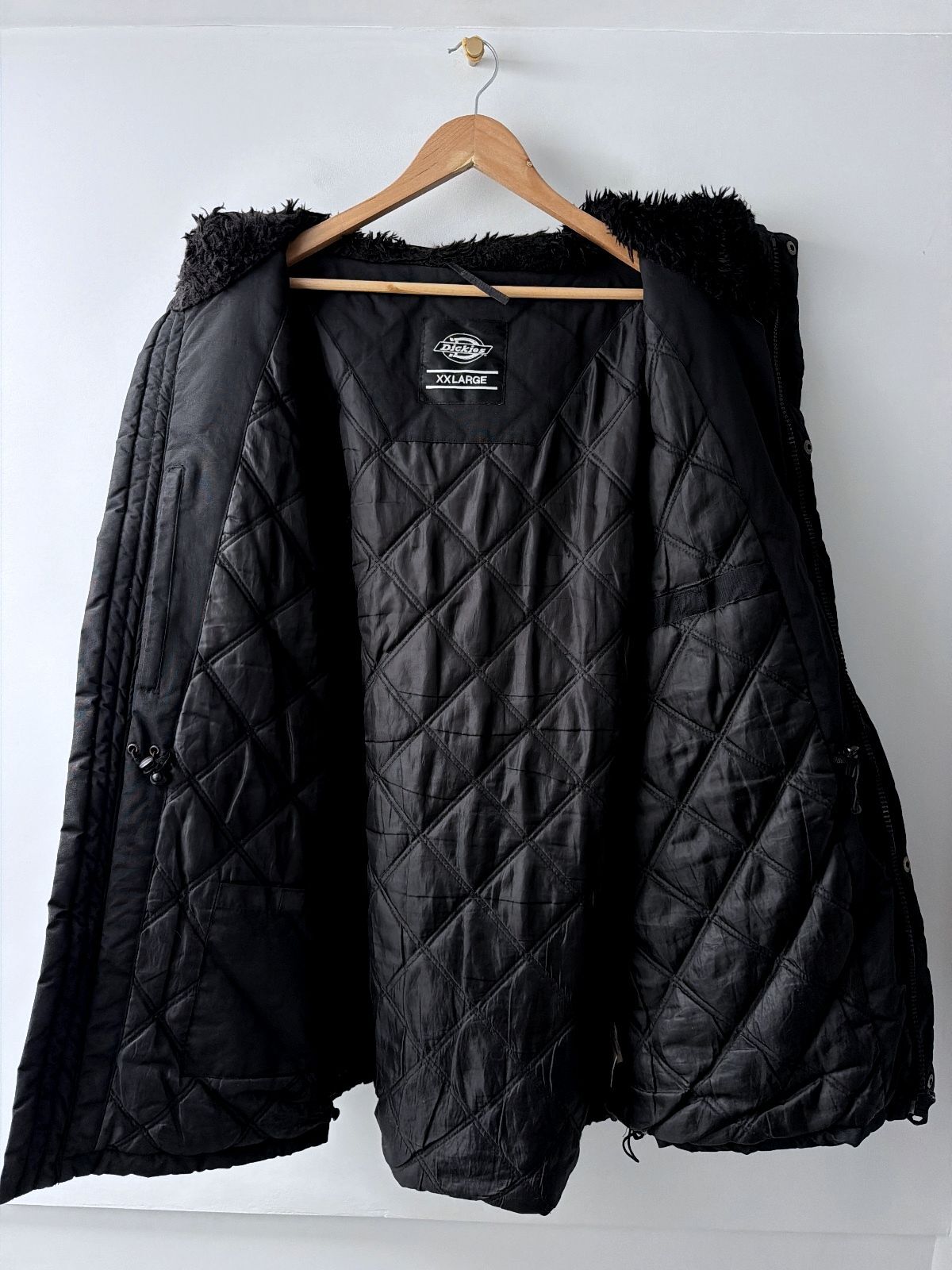 Men’s Dickies Hooded Parka Jacket Coat In Black - XXLarge - 3790