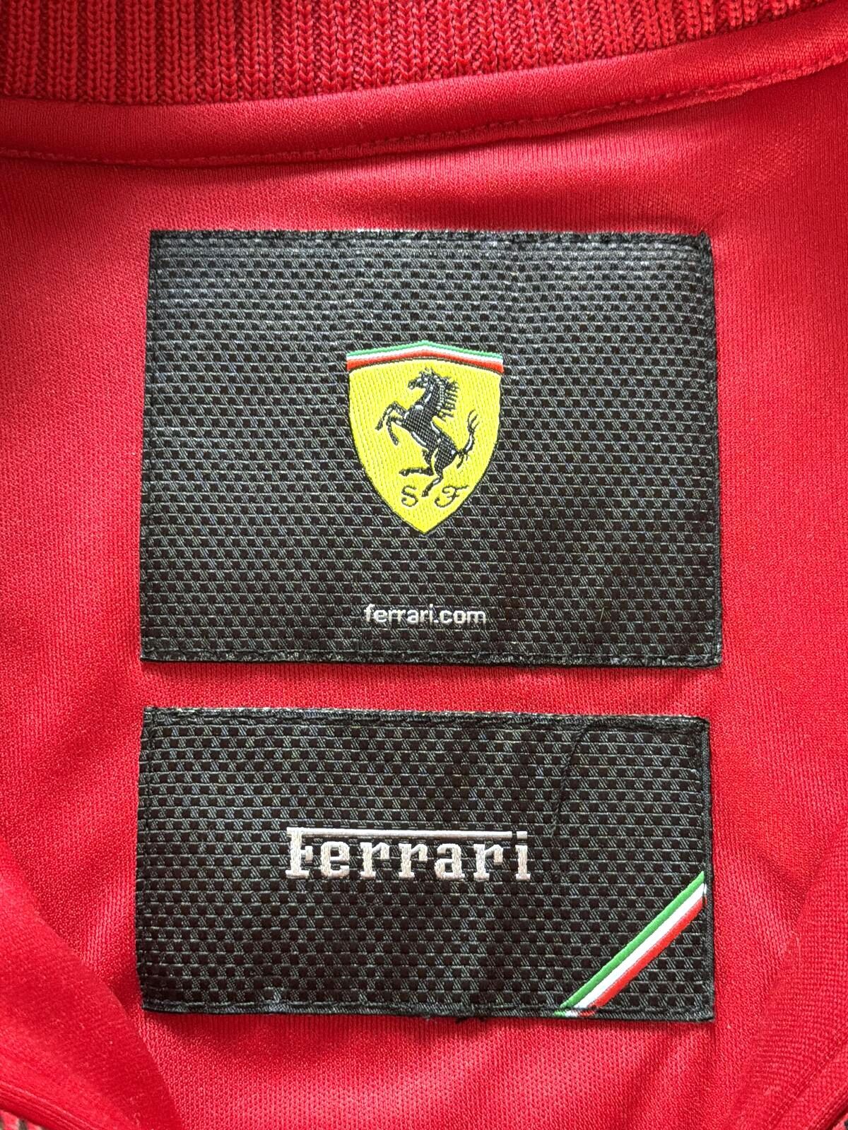 Mens Ferrari Zip-Up Jacket With Iconic Logo Patch In Red - Small - 3498