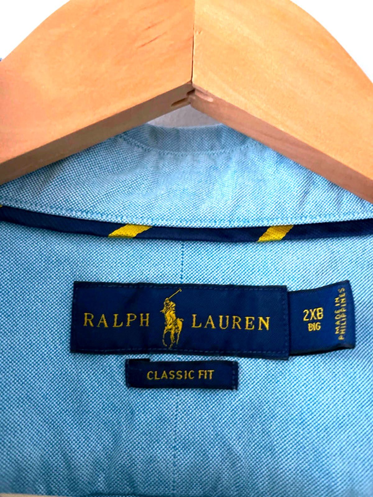 Men’s Ralph Lauren Classic Fit Oxford Chambray Shirt In Blue - XXLarge - 2715