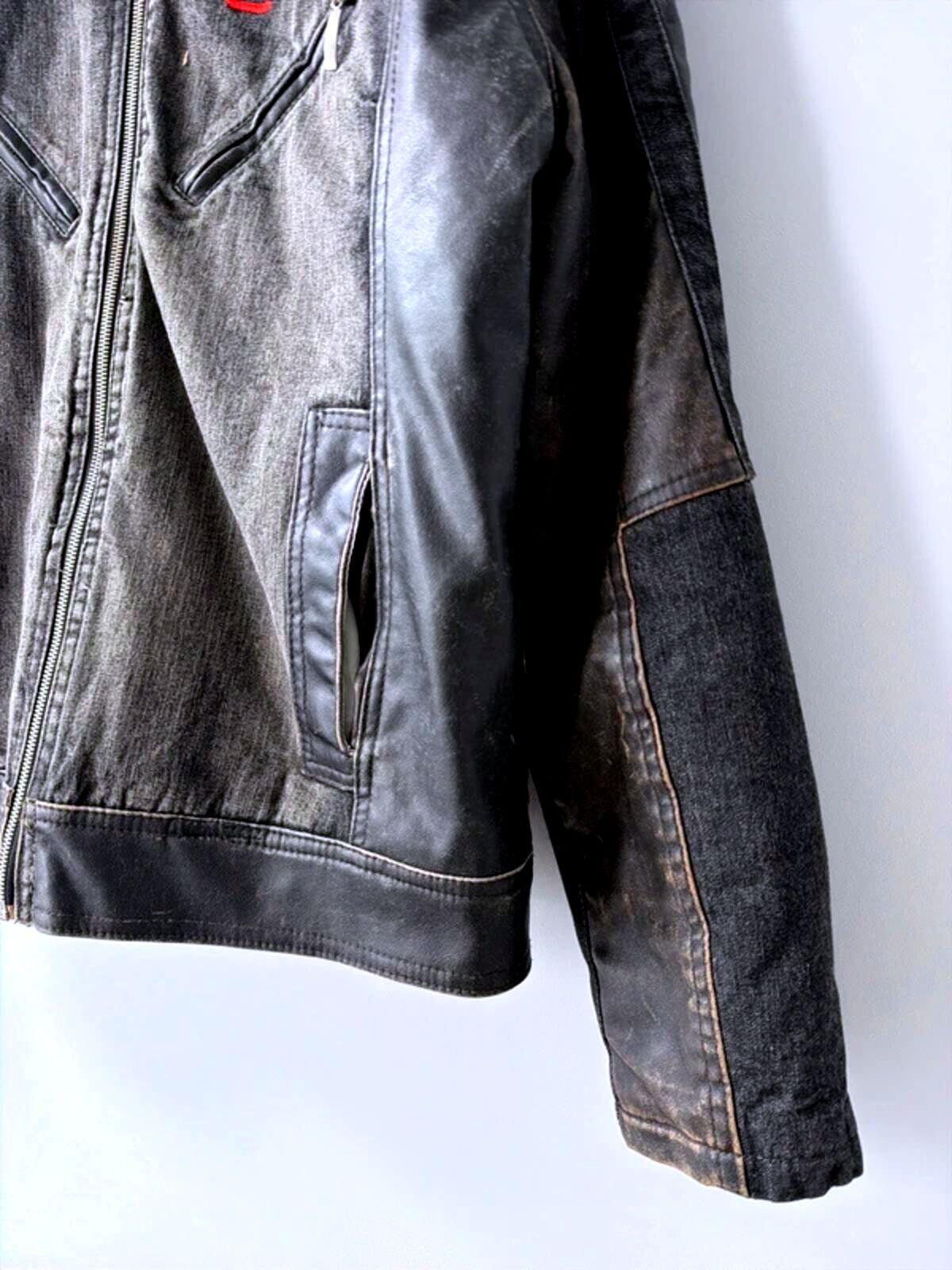 Men’s Diesel Biker Jacket In Washed Black Colour - XXLarge - 3551
