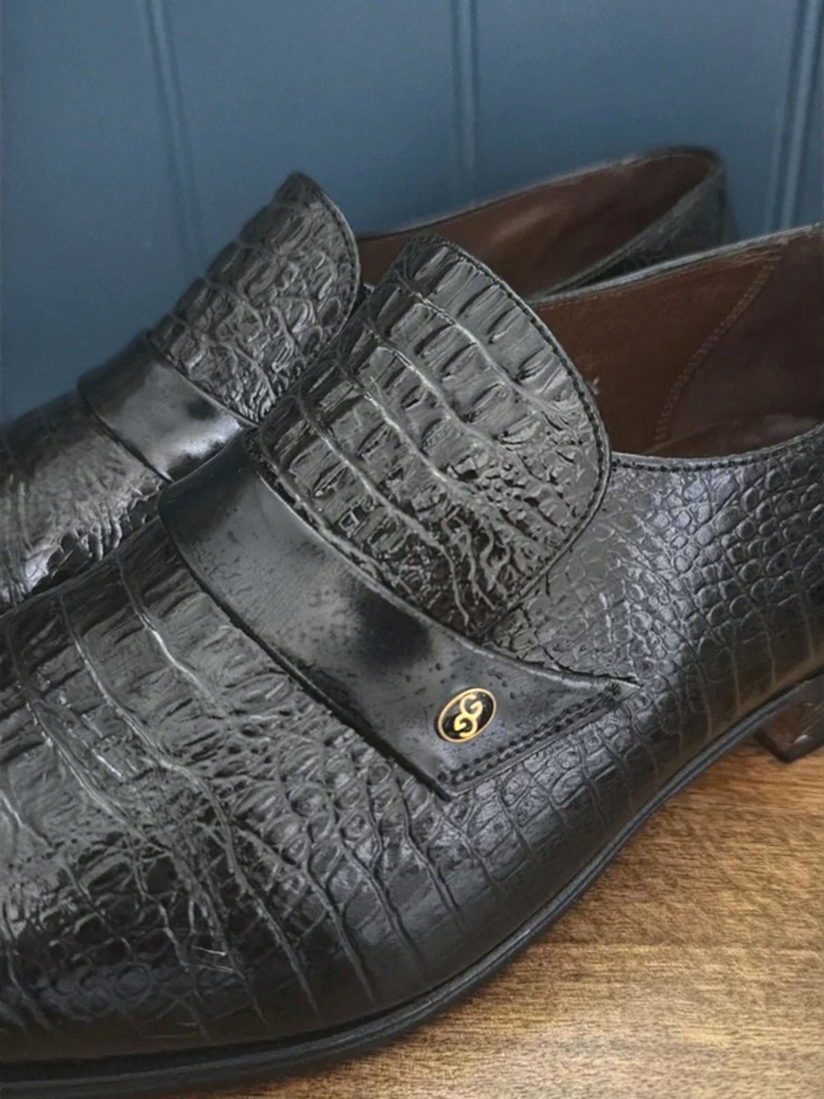 Men’s Grenson Premium Made In England Leather Loafers In Black - Uk8 - 3225