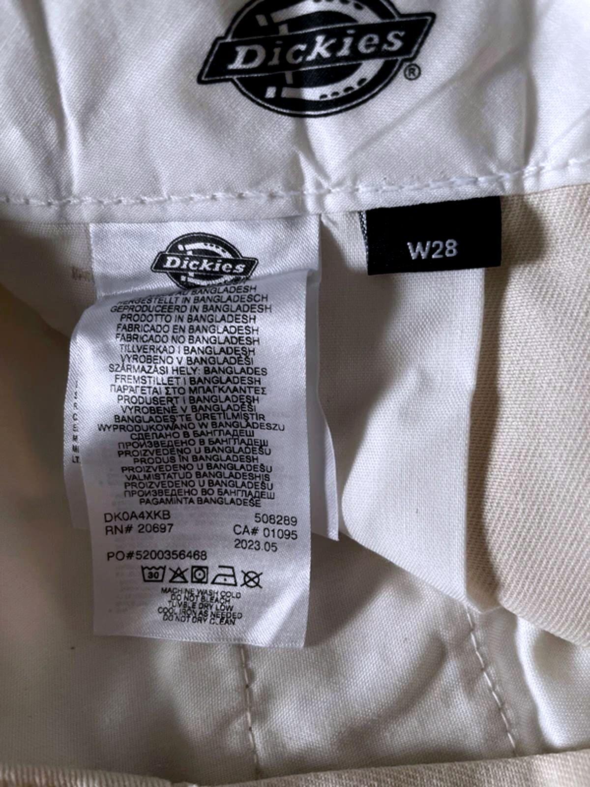 Women’s Dickies Elizaville Straight Leg Trousers In Cream - W28/L29 - 3004