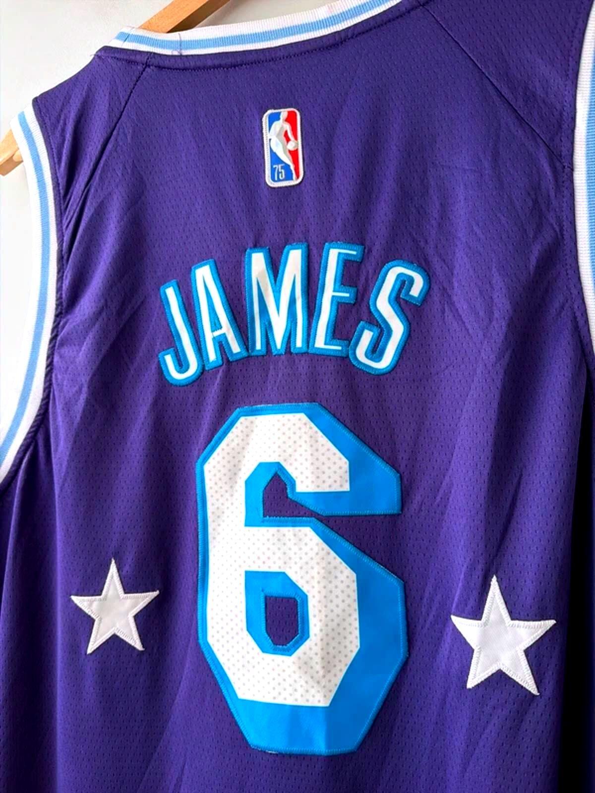 Men's LeBron James 6 LA Lakers Nike City Edition Swingman Jersey - XLarge - 3308