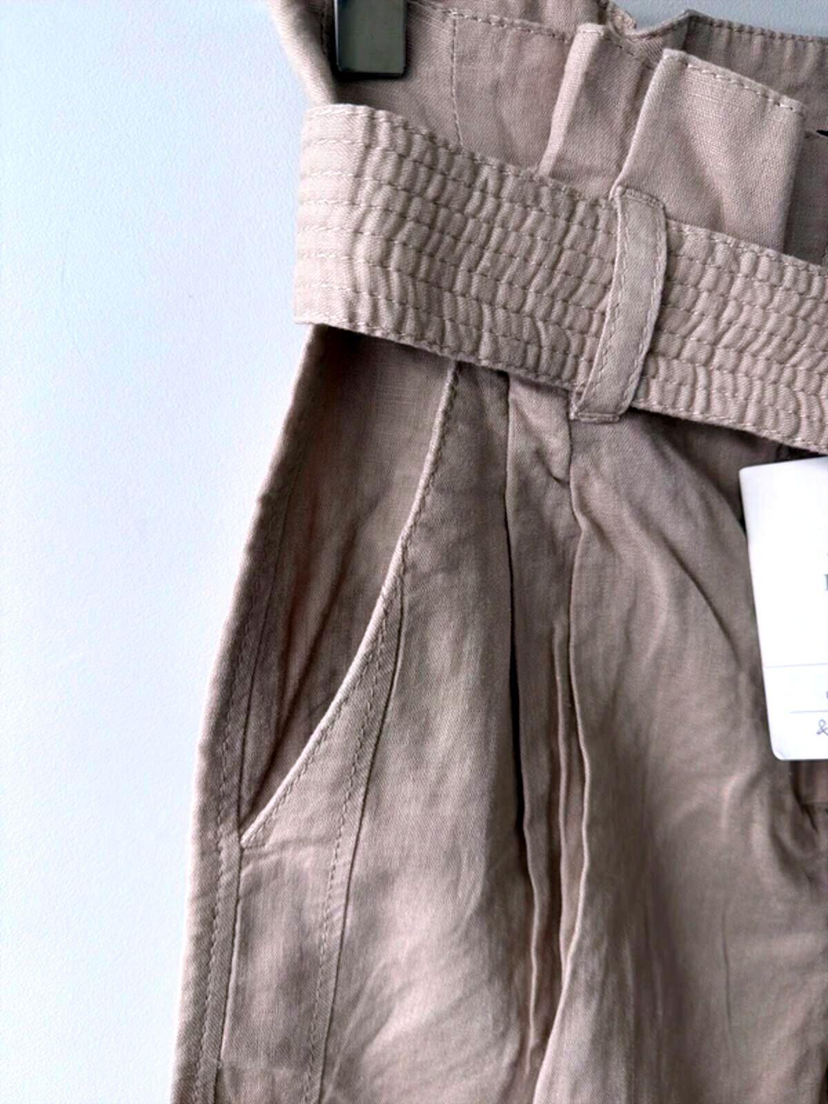 Women’s & Other Stories linen tie front style shorts in beige - Uk6 - 3440