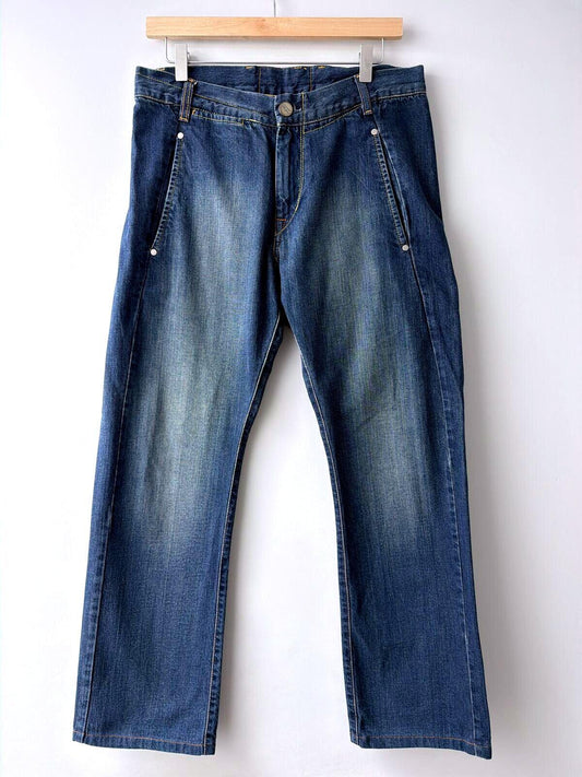 Men's Levi's Vintage Rare 90's Straight Leg Jeans In Navy  - W34/L30 - 3556