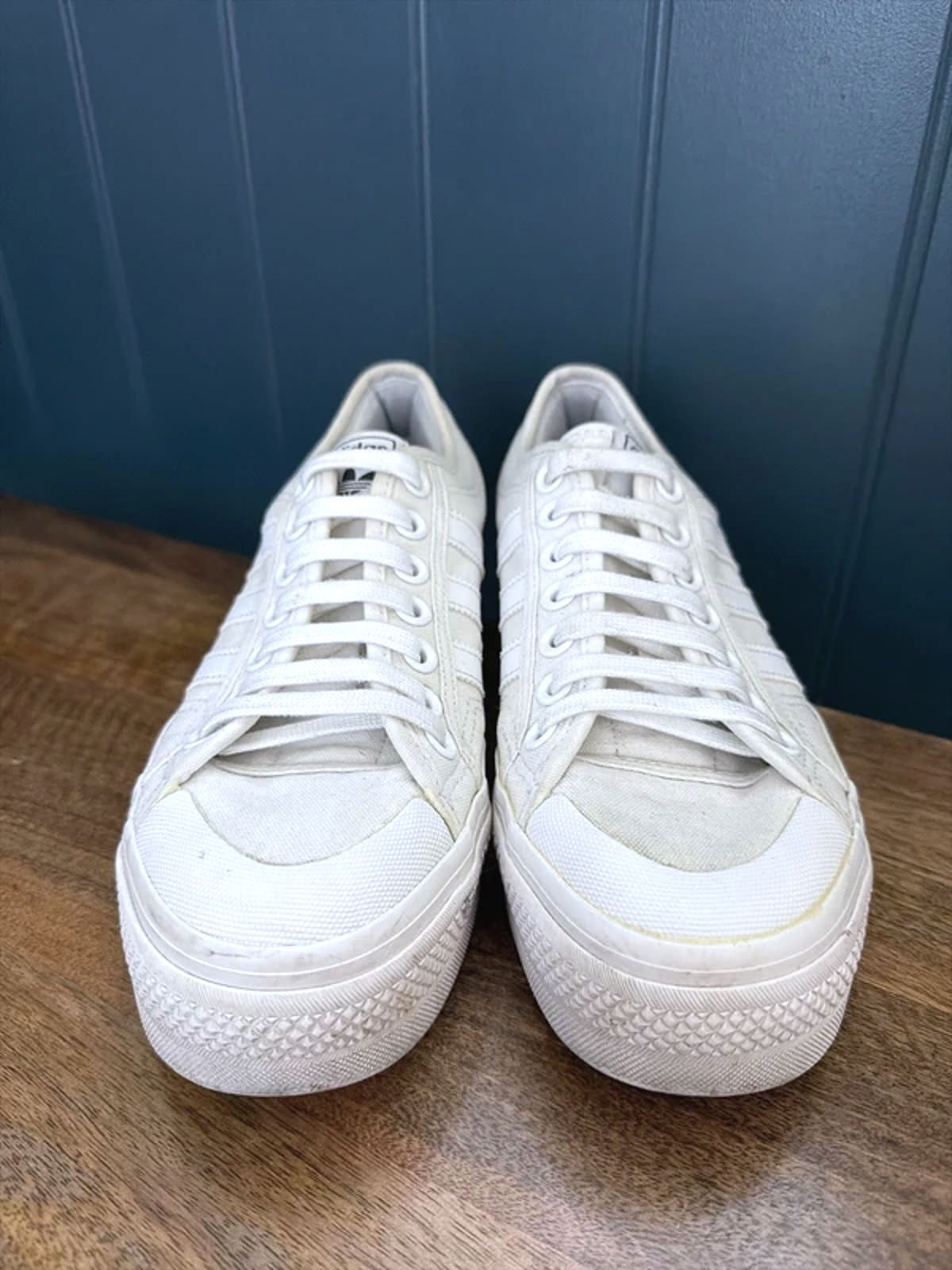 Women’s Adidas Nizza Chunky Sole Trainers In White - Uk6.5 - 3286