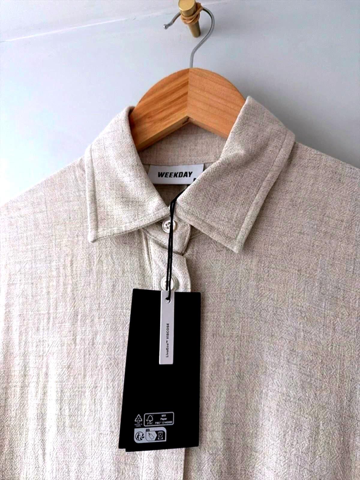 Women’s Weekday Carla Premium Linen Dress In Beige - XSmall - 3214