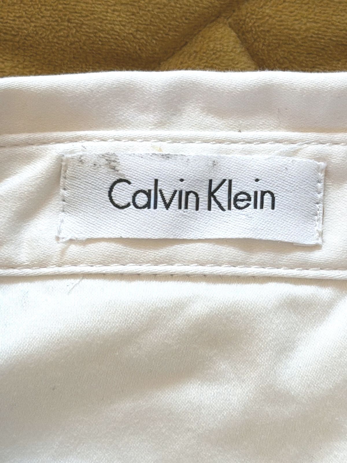 Women’s Calvin Klein Utility Belted Shirt Dress In Off White - Uk12 - 3634