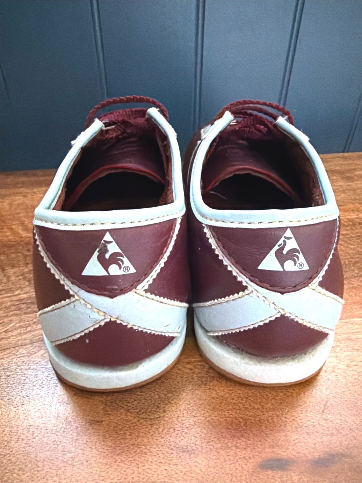 Womens Le Coq Sportif Vintage Retro Leather Trainers In Burgundy - Uk6 - 3614