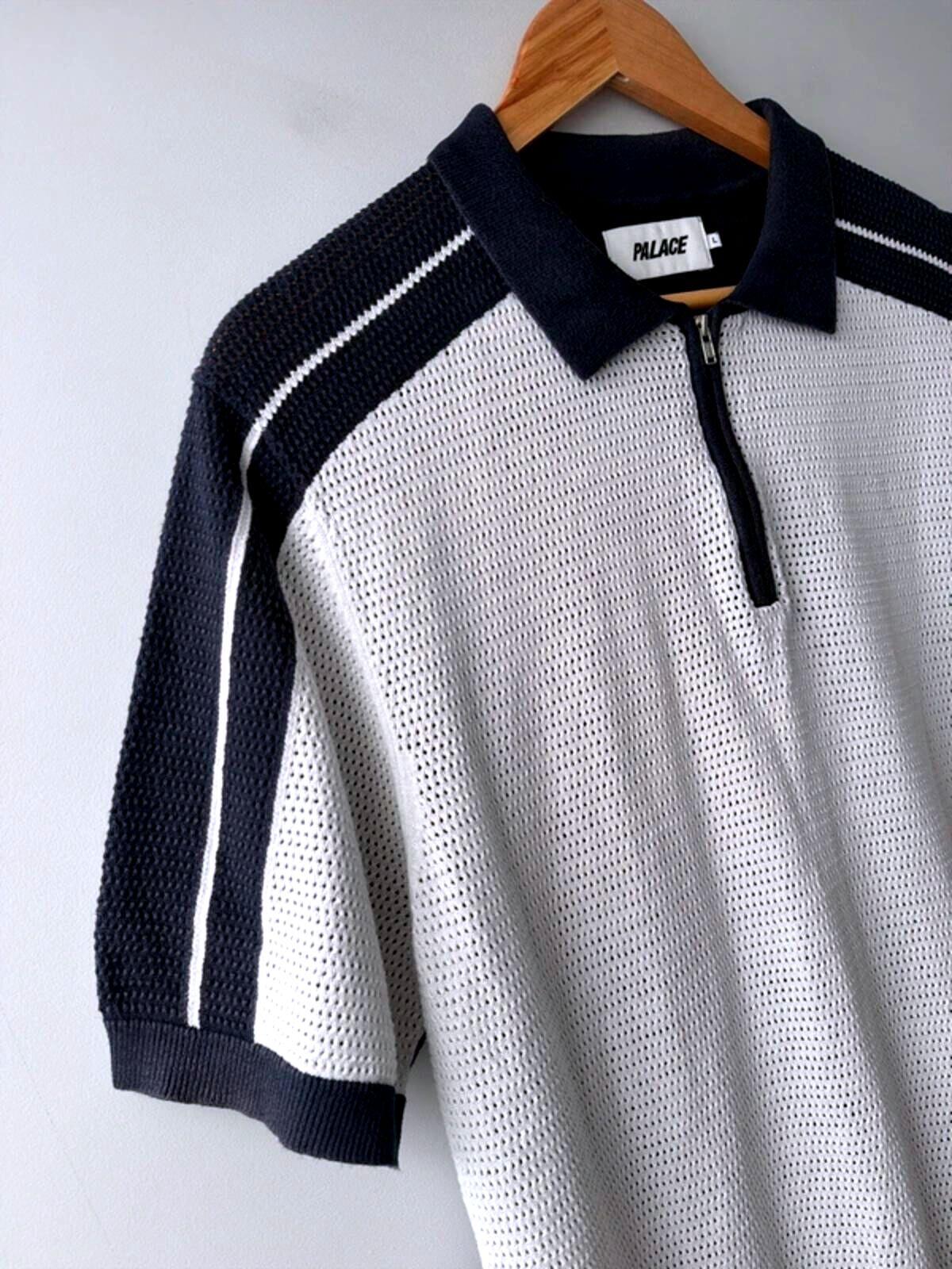 Men’s Palace Tex Knitted Polo Top In Navy - Large - 3397