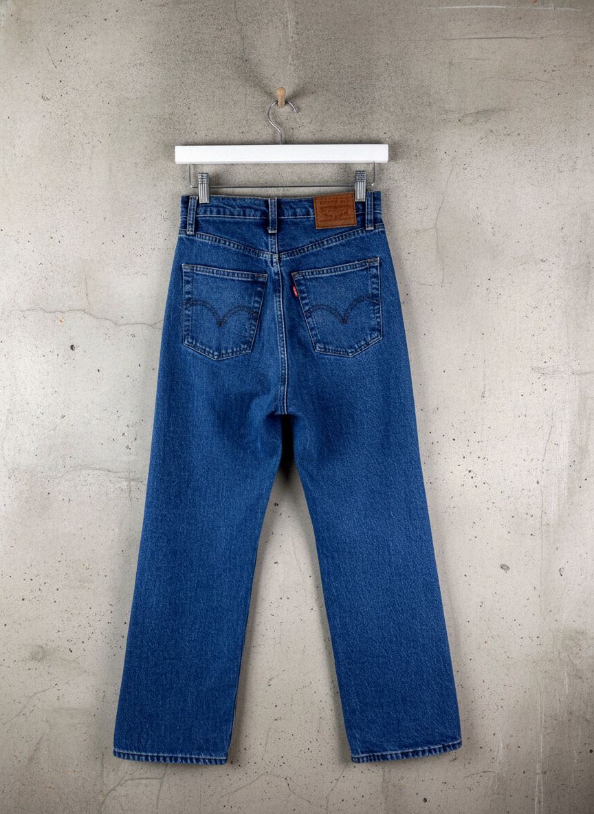 Women’s Levi’s Ribcage High Waisted Crop Bootcut Fit In Navy - W26 / L27 -1311