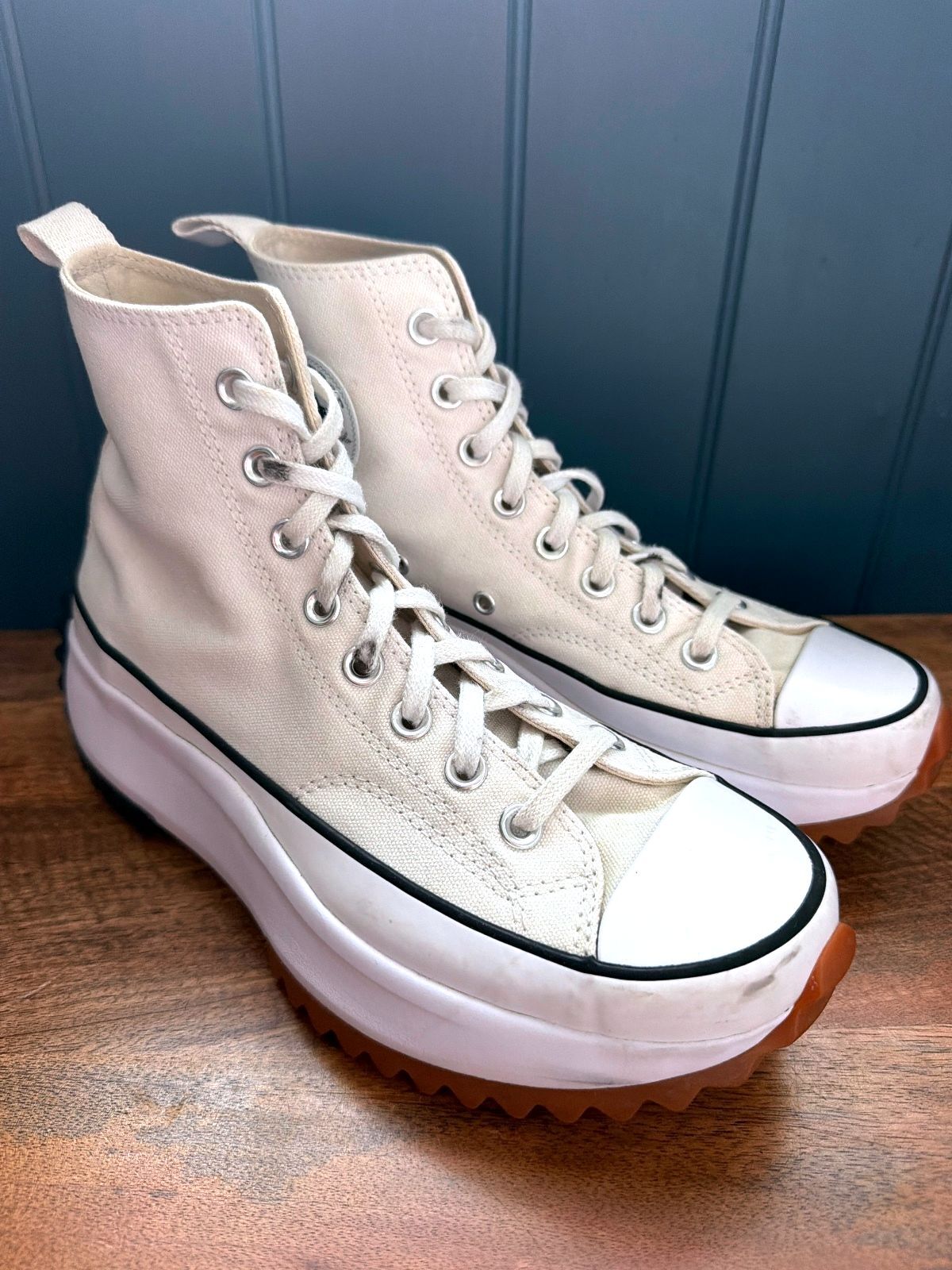 Women’s Converse Run Star Hike Platform High Trainers In Off White - Uk8 - 3625