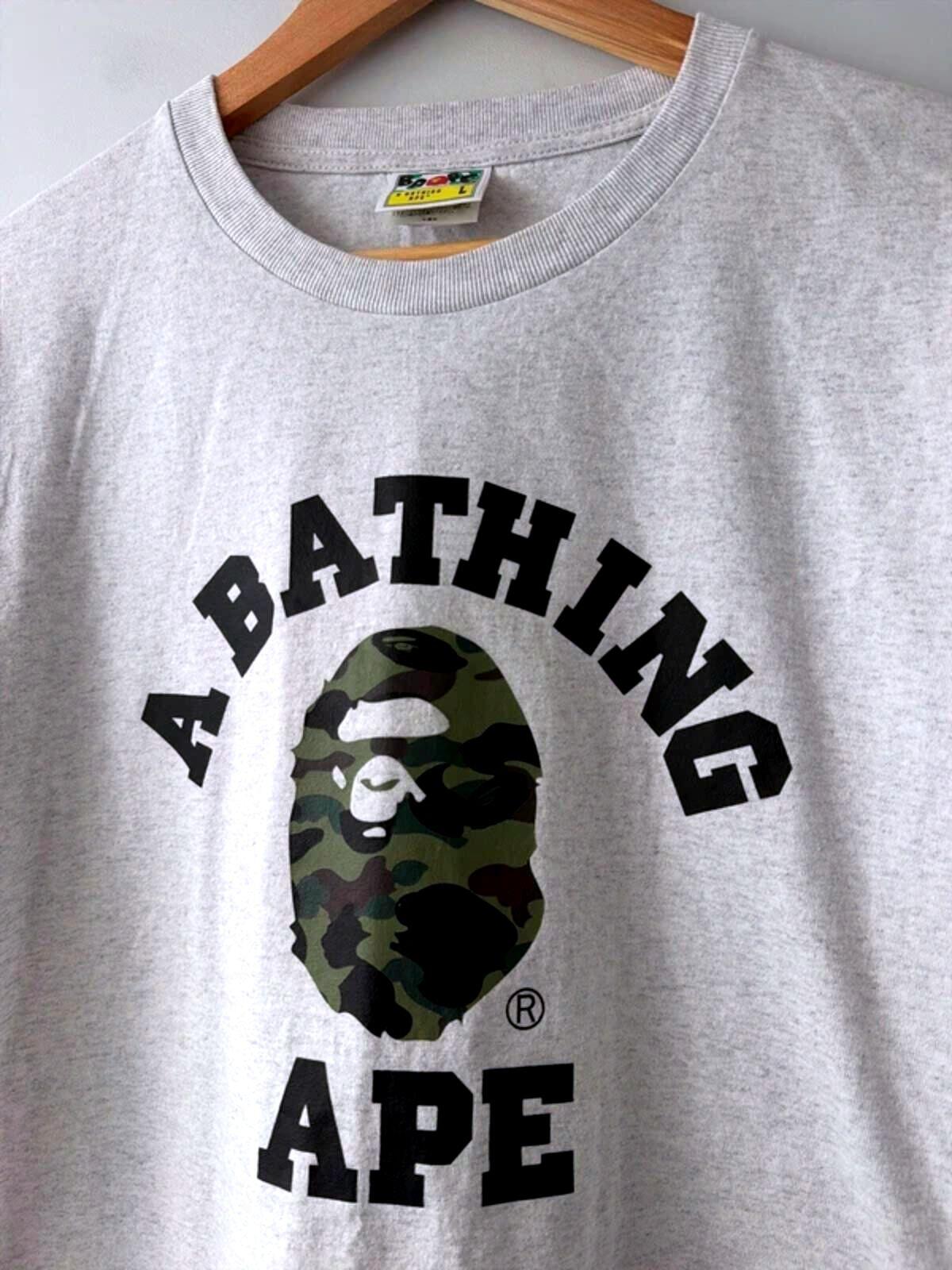Men’s A Bathing Ape Bape Came Collage Crew Neck T-shirt - Large - 3417
