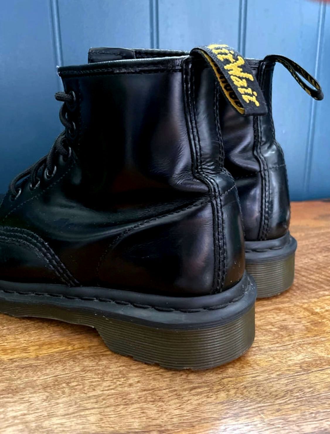 Women’s Dr Martens 101 Premium Leather Lace Up Boots In Black - UK4 - 2160