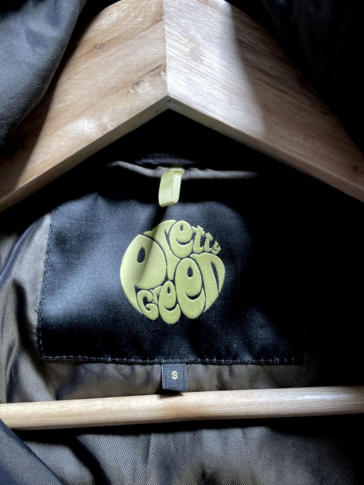 Men’s Pretty Green Hooded Harrington Parka Jacket Coat In Black - Small - 2130