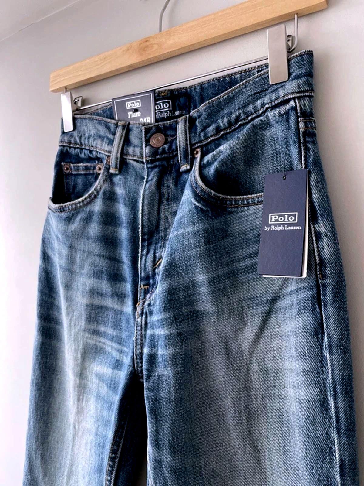 Women’s Ralph Lauren Regular Fit Flared Jeans In Navy Blue - W24/L34 - 3075