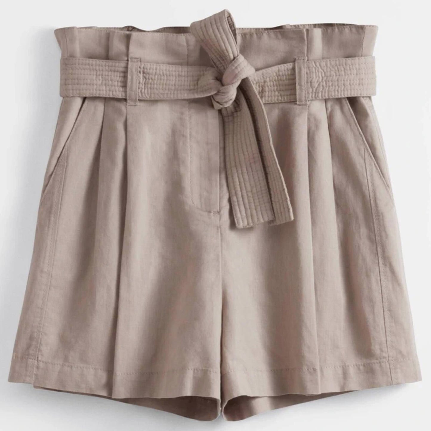 Women’s & Other Stories linen tie front paperbag style shorts - Uk6 - 3445