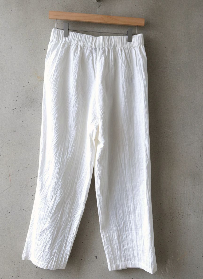Women’s Mango Premium Linen Trousers Bottoms In Off White - W28/L26 - 1227
