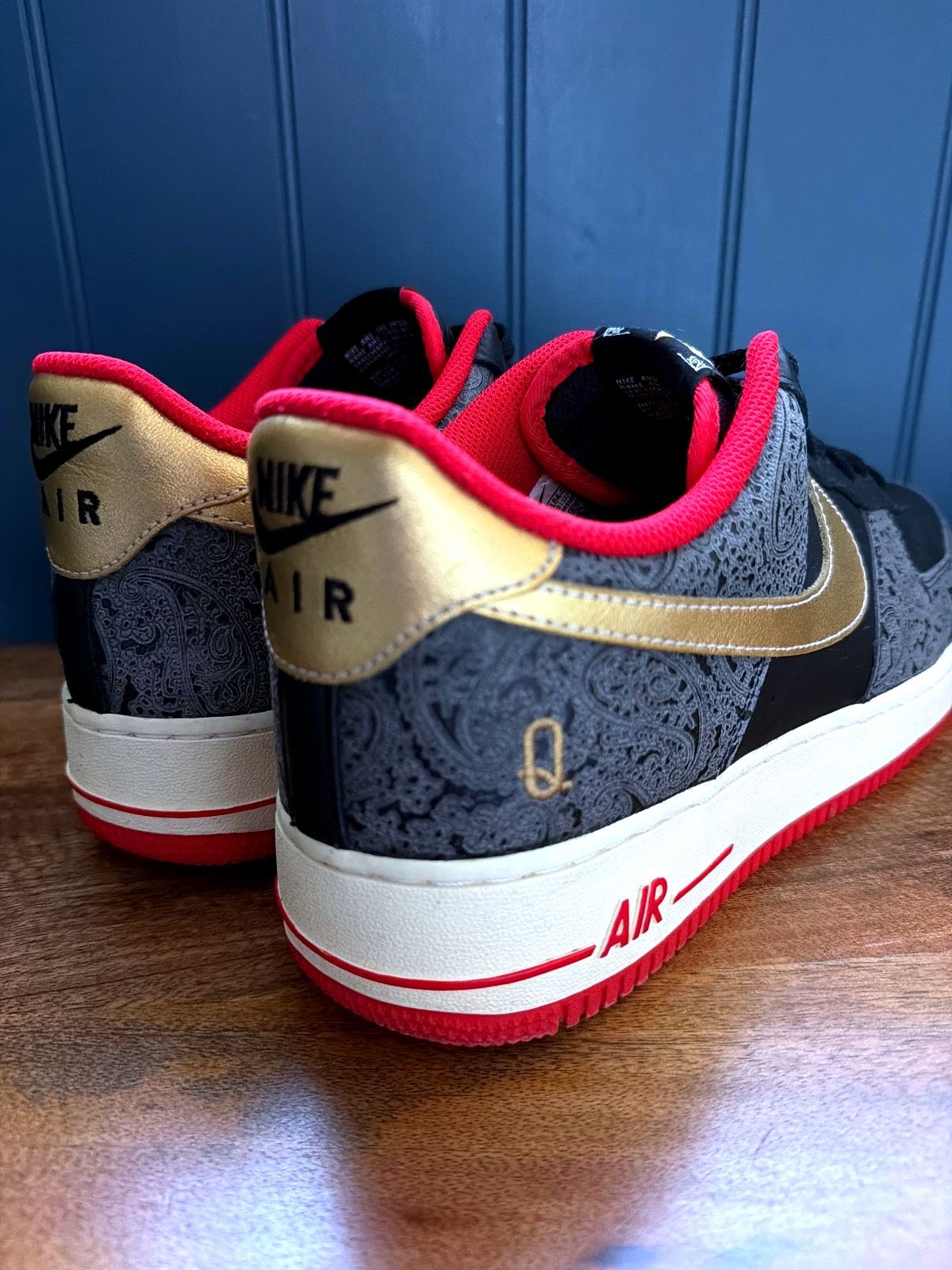 Men’s Nike Air Force 1 Low 07 LX Spades Rare Trainers In Black  - UK11.5 - 3817
