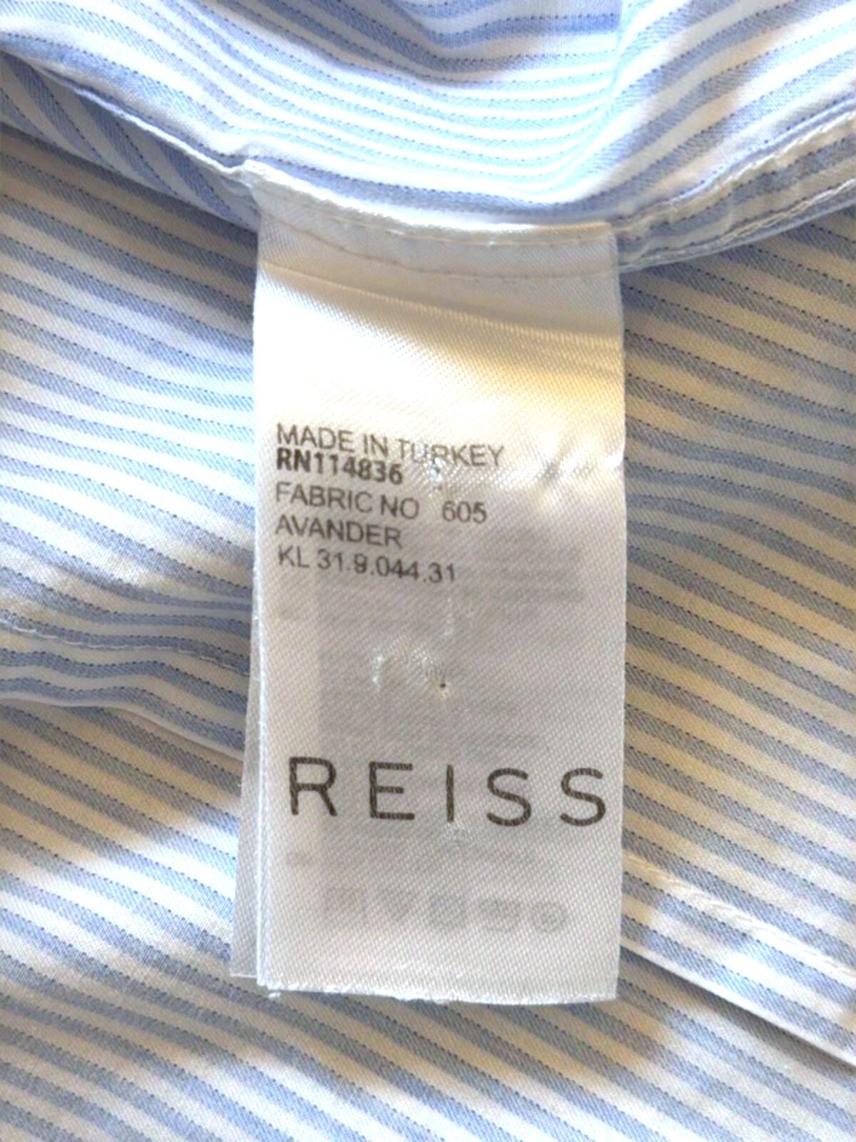 Men’s Reiss Long Sleeve Stripped Shirt In Blue - Large - 3398