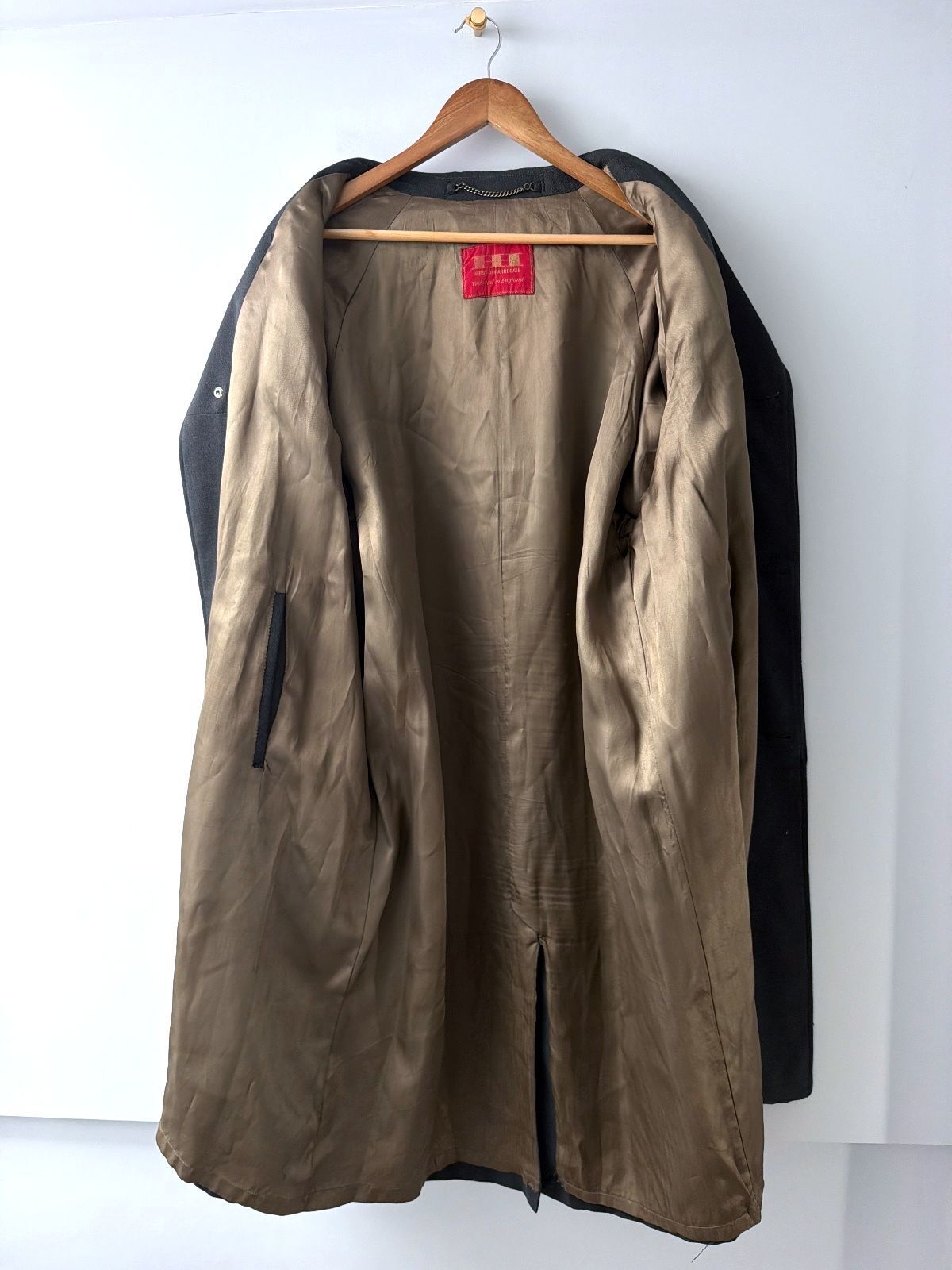 Men's Hirst Of Harrogate Wool Overcoat Jacket In Darl Green - XLarge - 3729