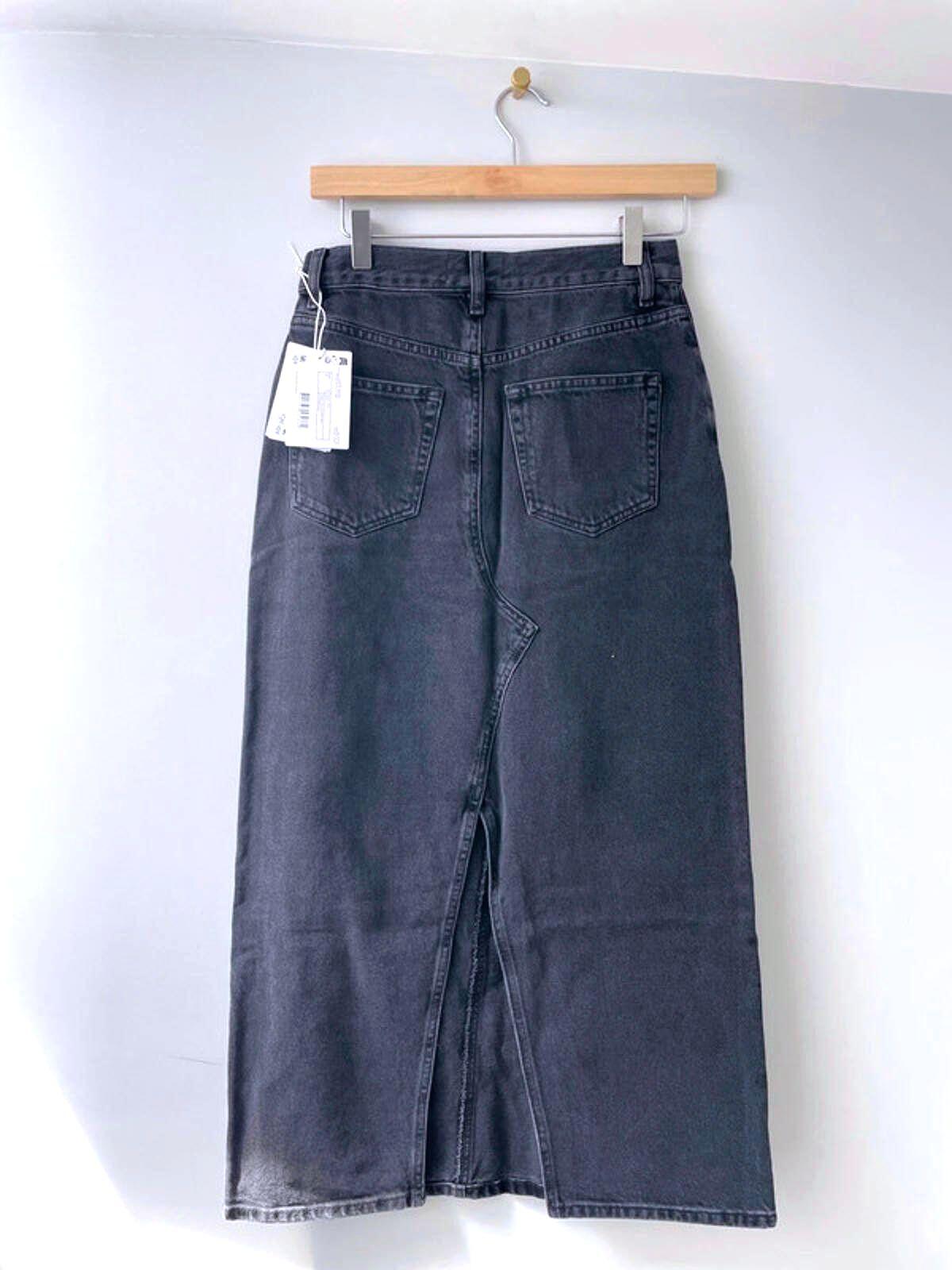 Women’s & Other Stories Long Denim Skirt In Black with Back Split - UK 6 - 1812