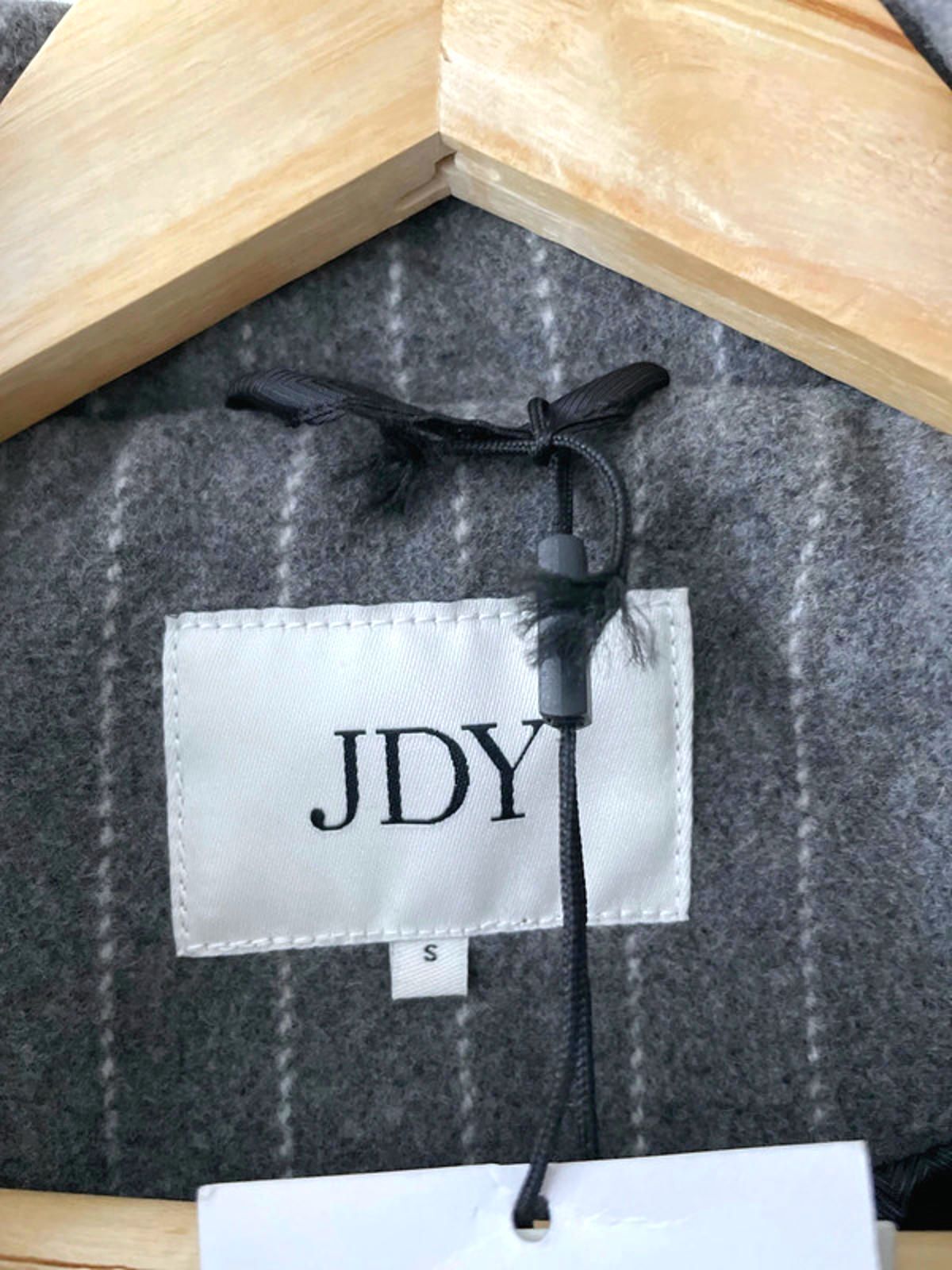 Women’s JDY Pine stripe 100% Wool Oversized Blazer Jacket In Grey - Small - 2331