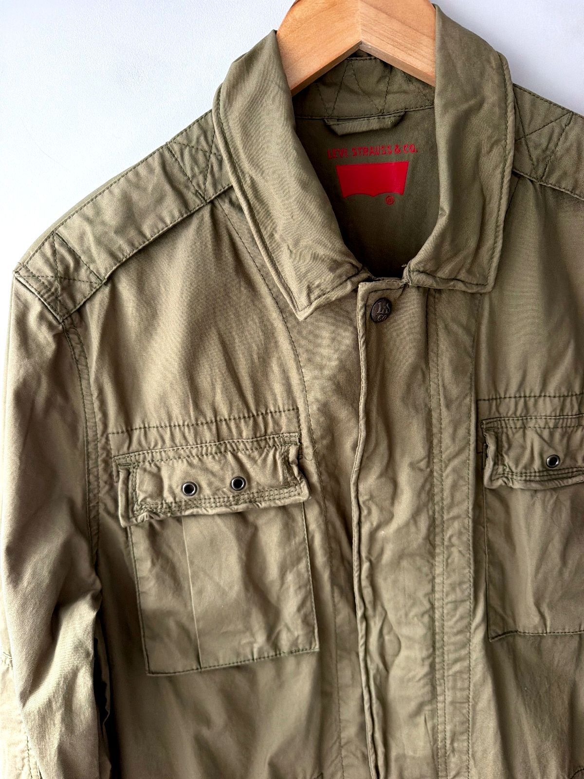 Men’s Levi's Military Style Jacket Coat In Khaki - Medium - 3775