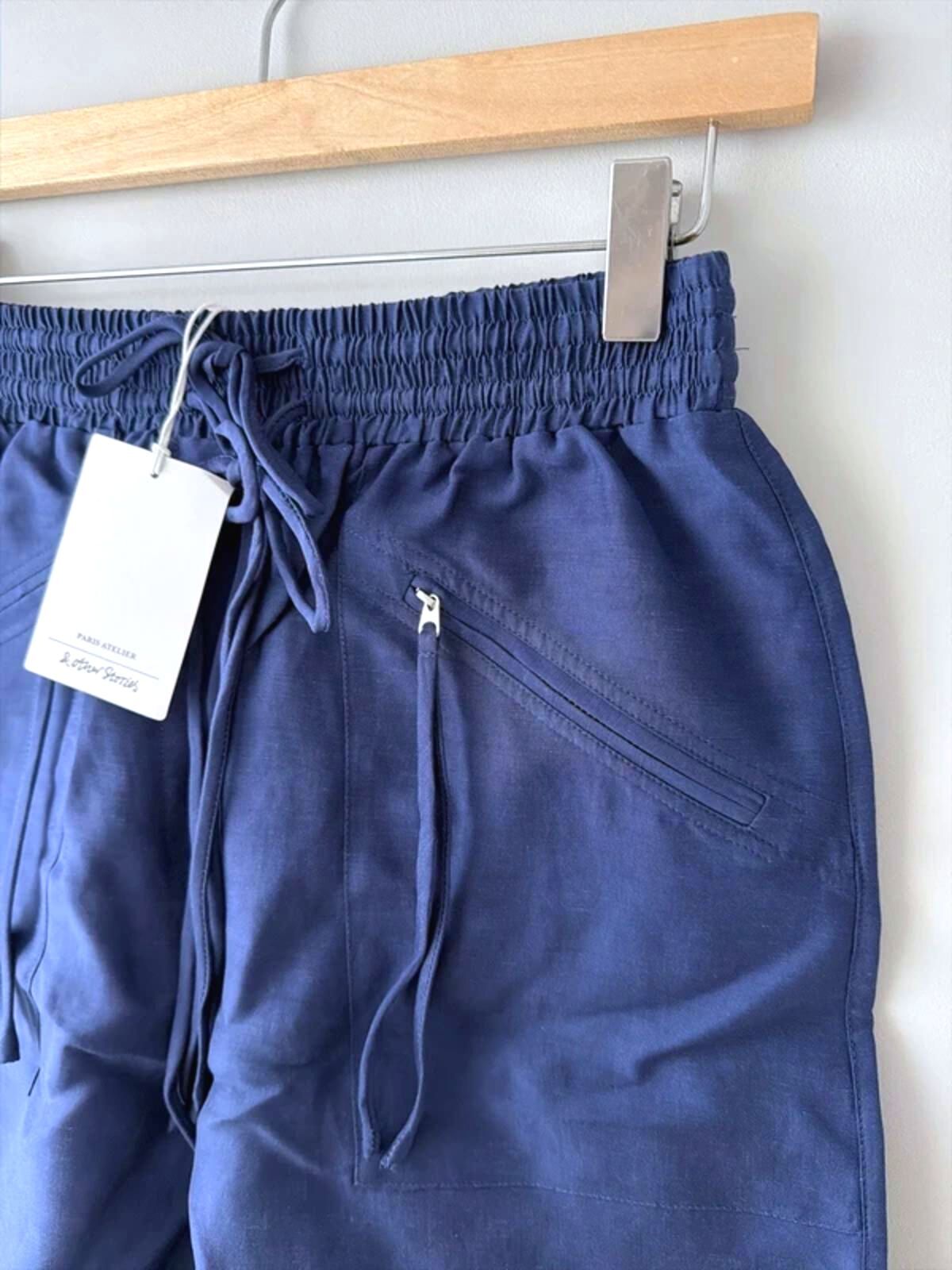 Women’s & Other Stories High Waisted Linen Shorts In Navy - XSmall - 3365