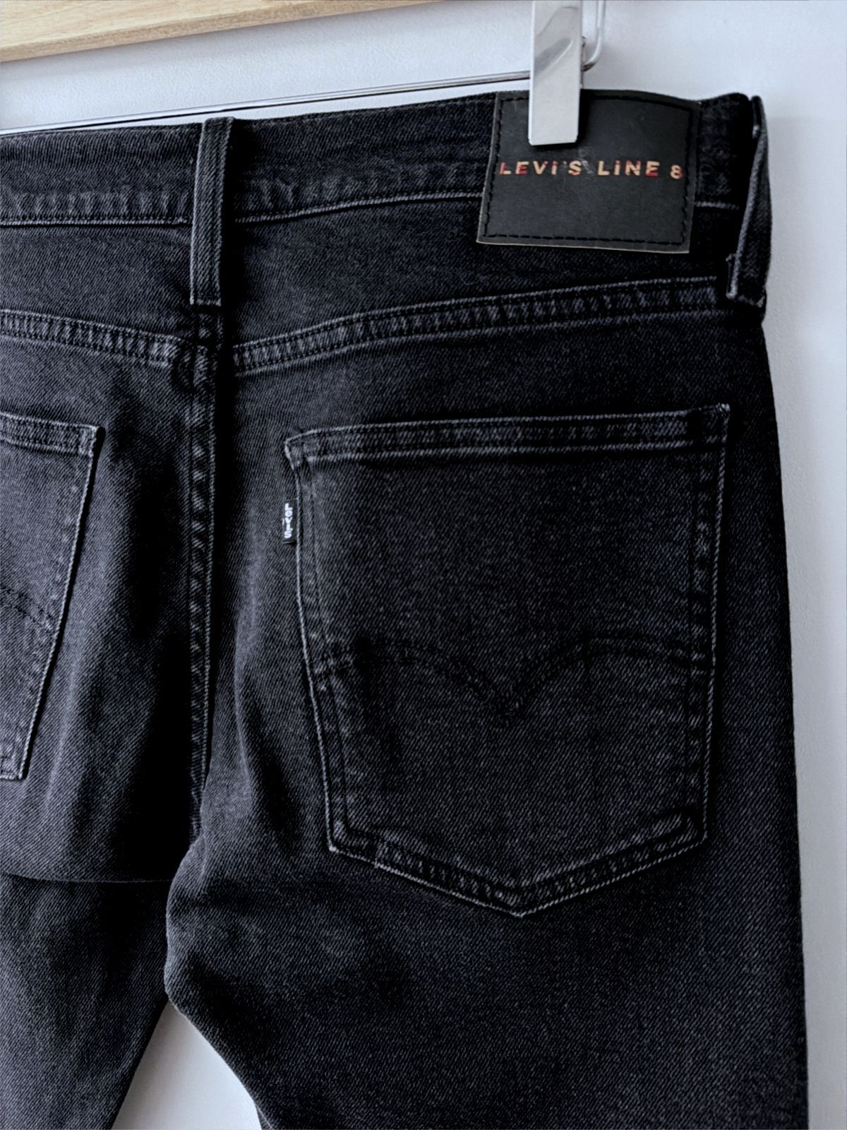 Men’s Levi's Premium Line 8 Slim Fit Jeans With Stretch In Black -W32/L30 - 3756