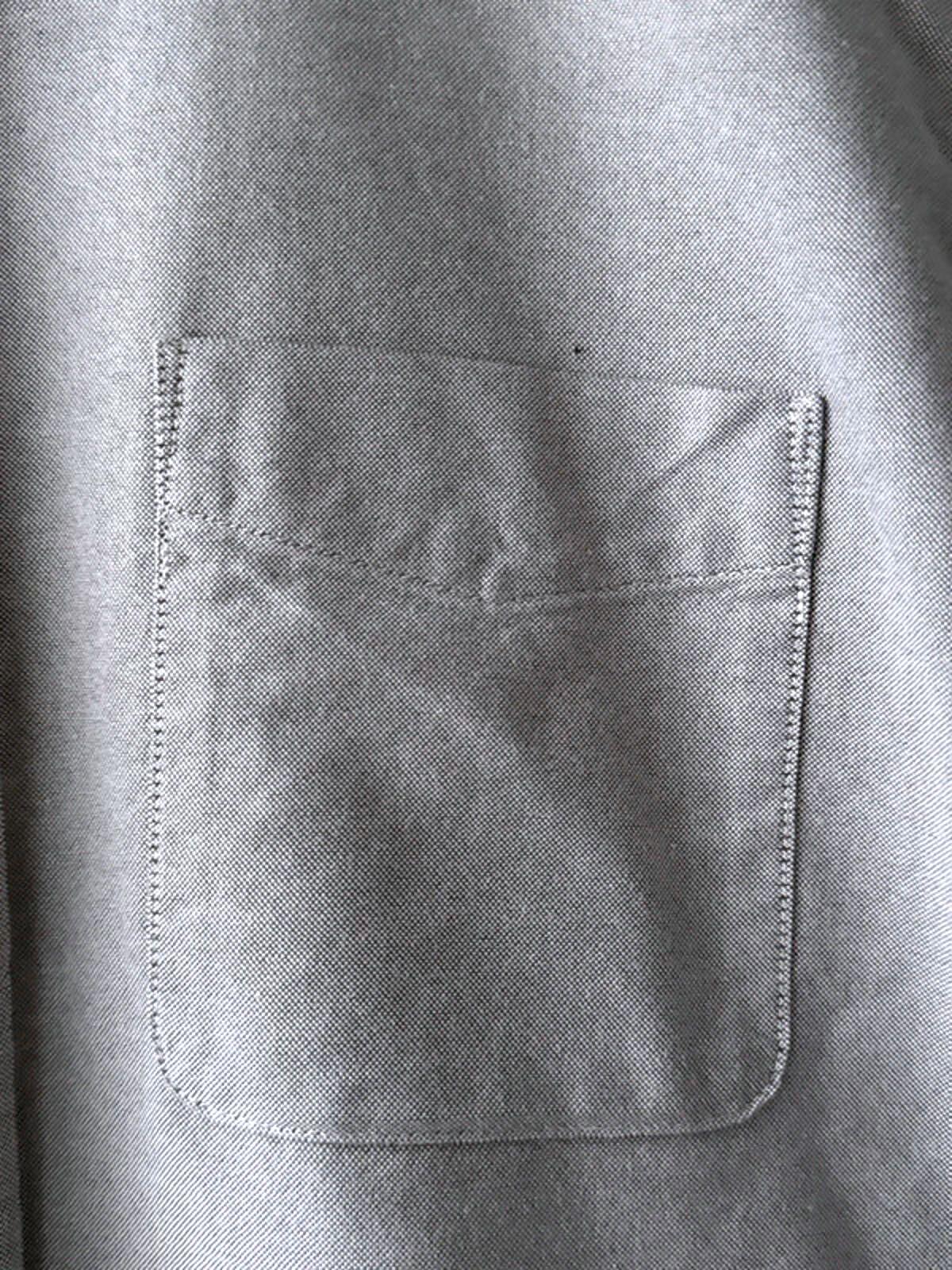 Men’s Uniqlo Slim Fit Long Sleeve Chambray Oxford Shirt in Grey - Medium - 0775