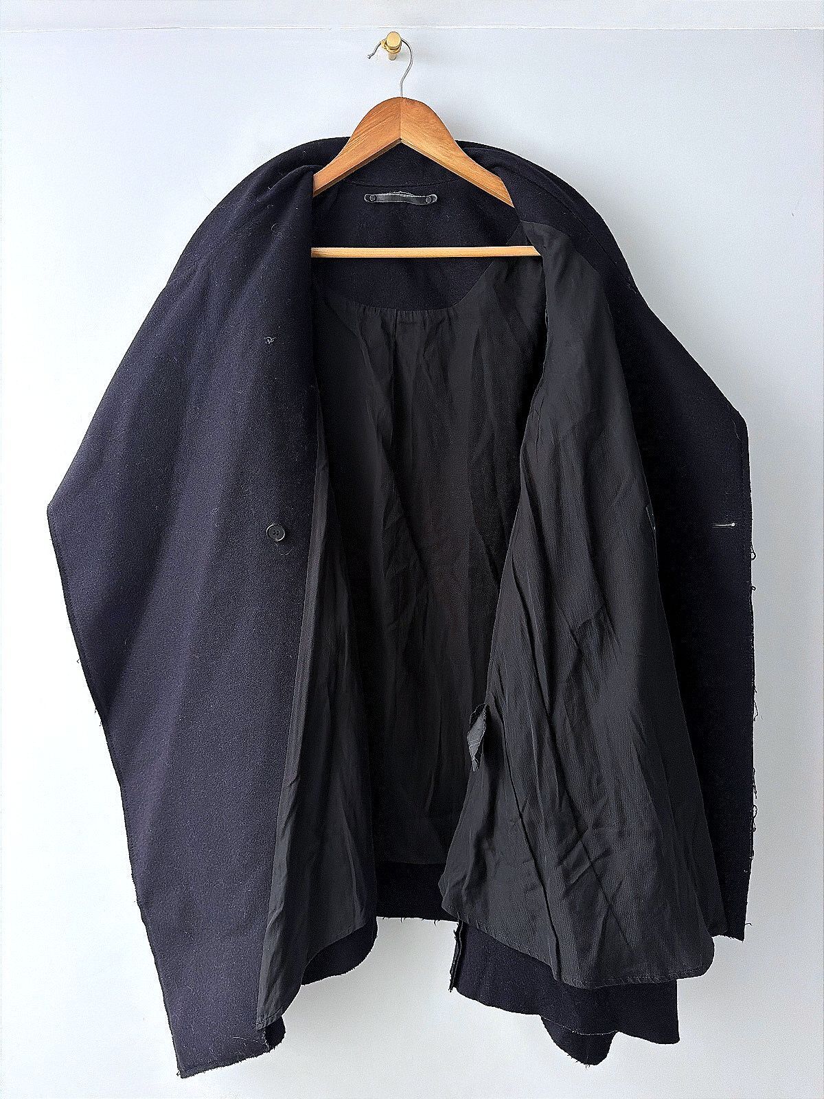 Women’s Allsaints Monument Eve Wool Coat with Metal Closure In Navy -Uk10 - 3725