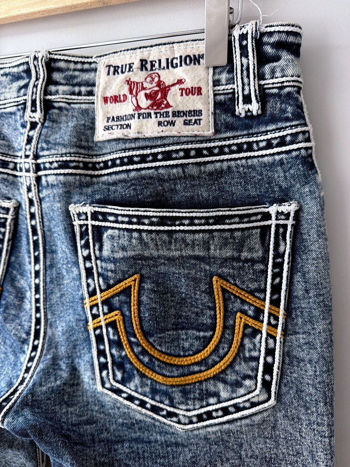 Men’s True Religion Made in U.S.A Stretch Slim Fit Jeans In Navy -W32/L29 - 3750