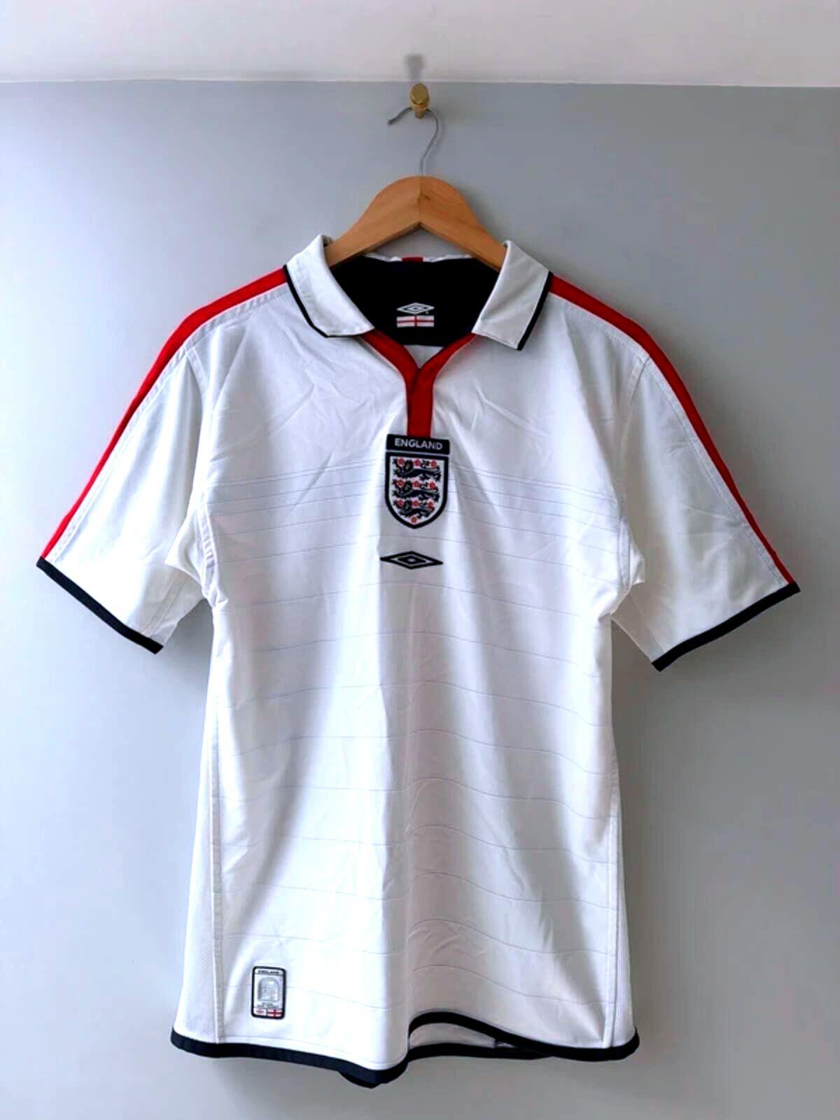 Mens England 2003/05 Reversible Home Football Shirt Top  - Small - 3548