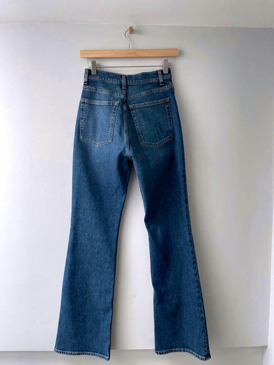 Women’s Arket High Waisted Bootcut Fit Jeans In Navy - W25/L32 - 2001