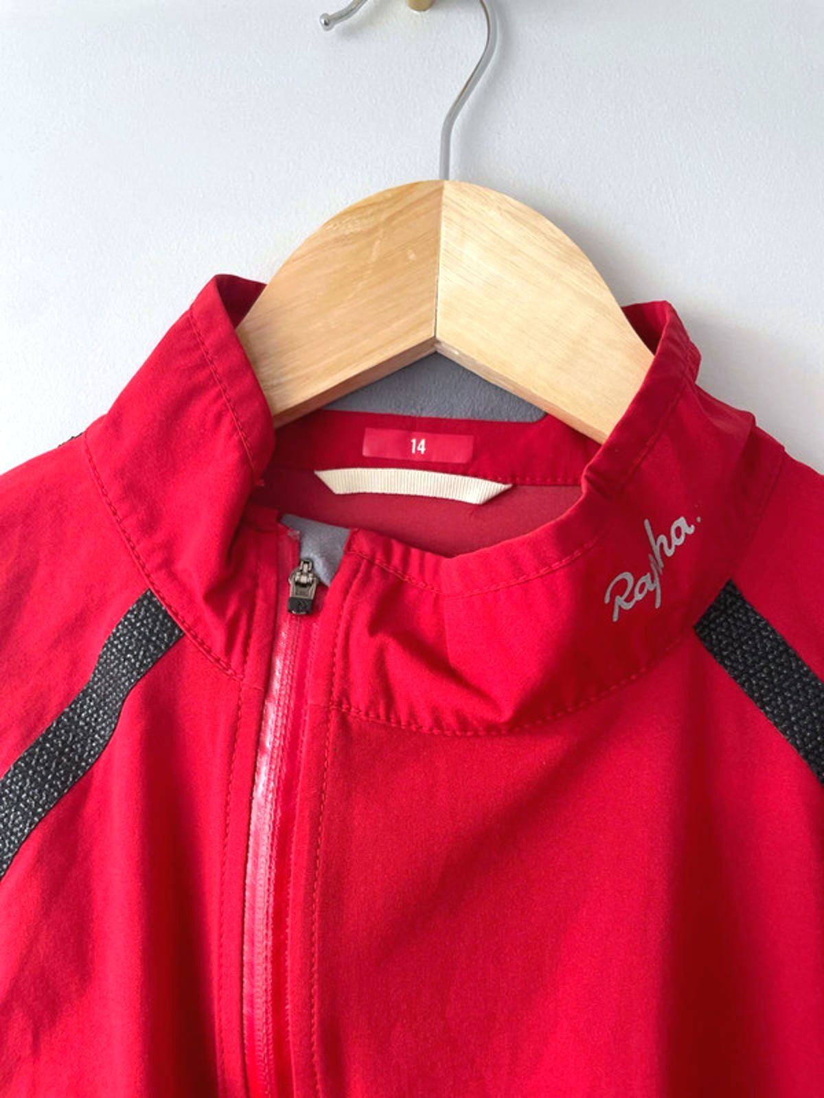 Women’s Rapha Zip Through Windbreaker Cycling Jacket In Red - UK14 - 1824