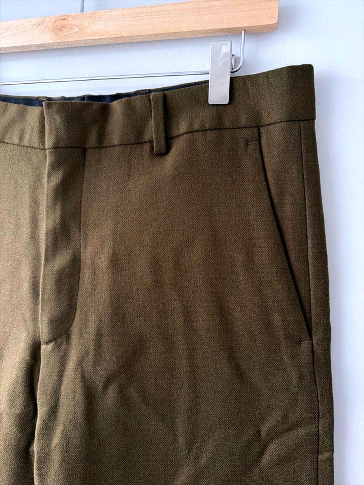 Women’s Cos Premium Wool Cropped Leg Trousers In Brown - W32/L27 - 2677