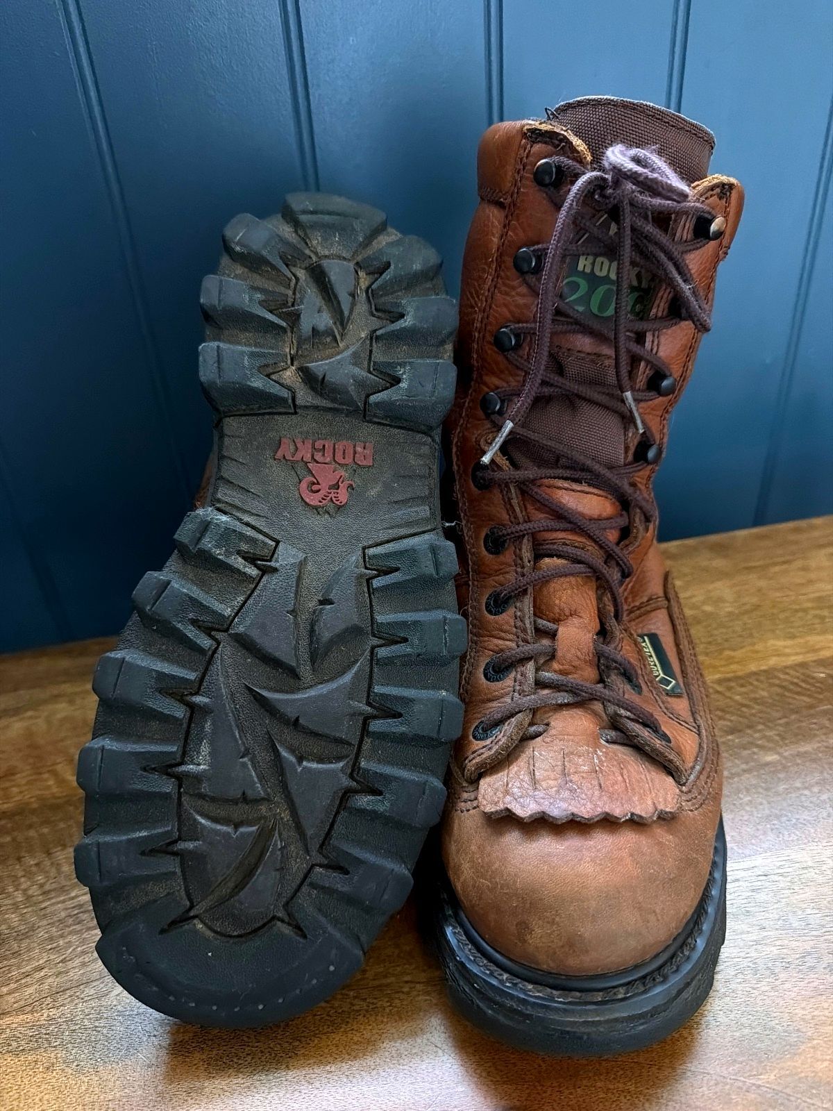 Men’s Rocky Bearclaw Gore-Tex Premium Leather Lace-Up Boots In Tan - Uk7 - 3818