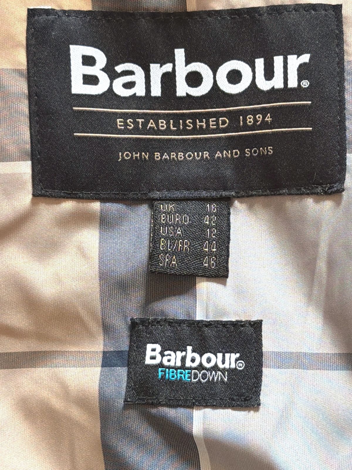 Women’s Barbour Erin Hooded Quilted Puffer Jacket In Beige - UK16 - 3706