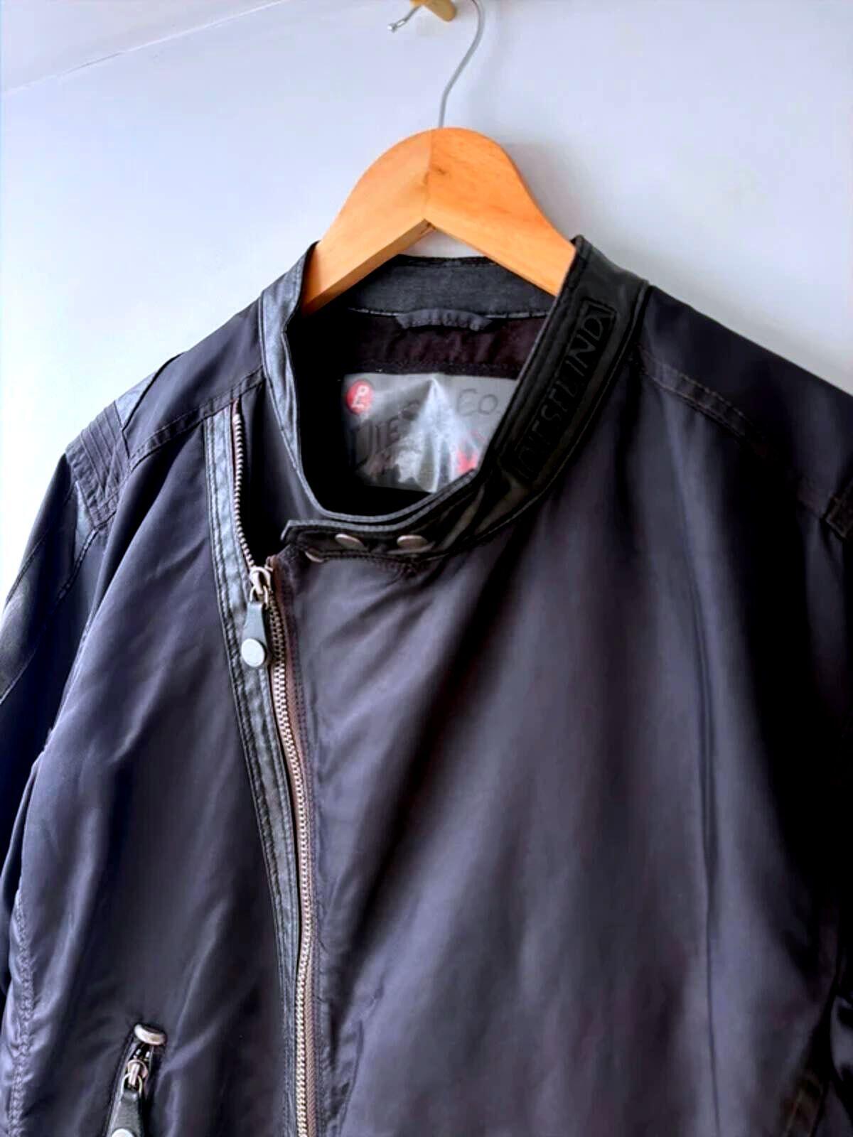 Mens Diesel FLA Speed King Daytona Vintage Biker Jacket In Black - Large - 3550