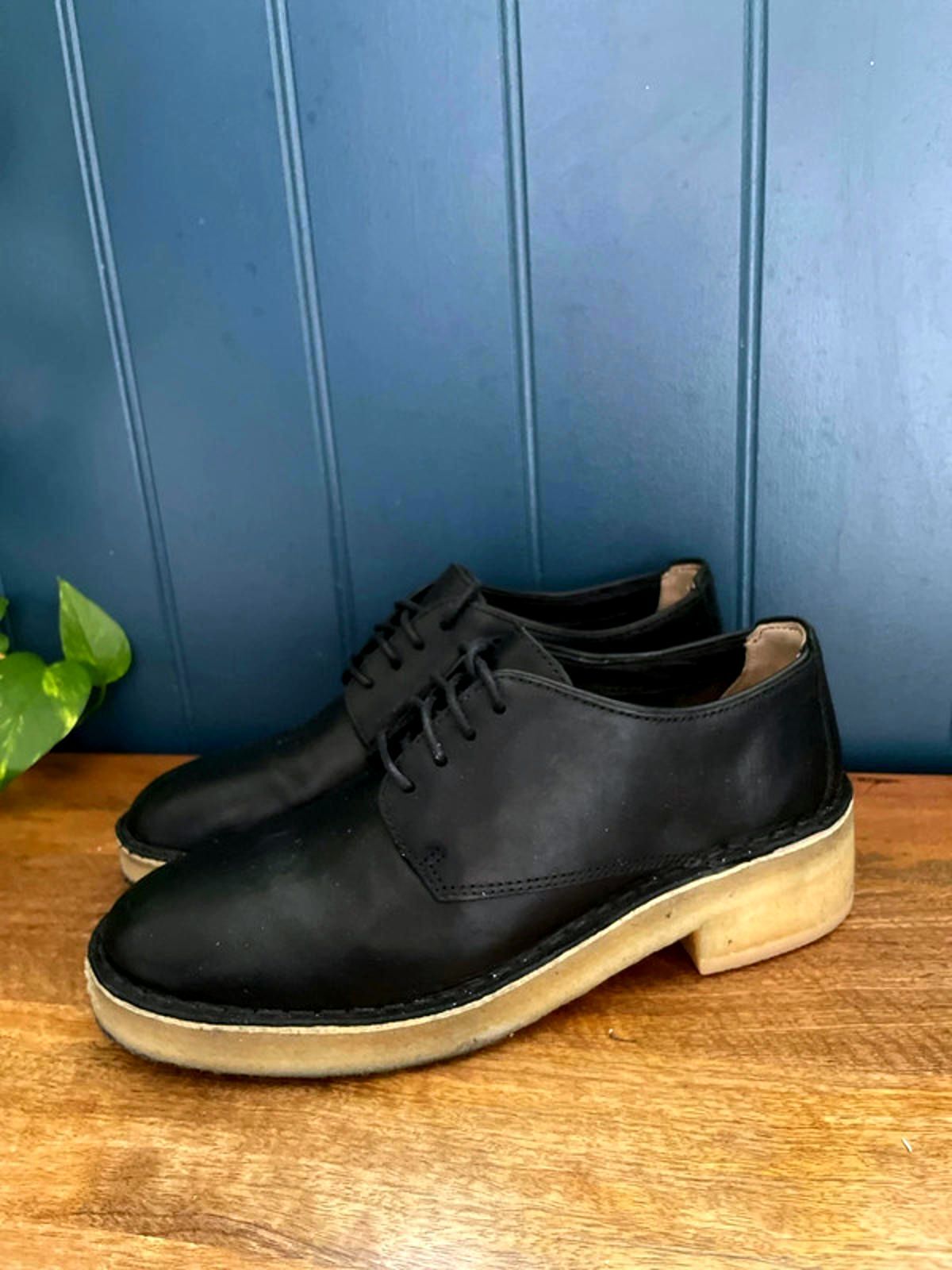 Women’s Clarks Originals Maru London Leather Lace-up Shoes In Black - UK6.5 -2320