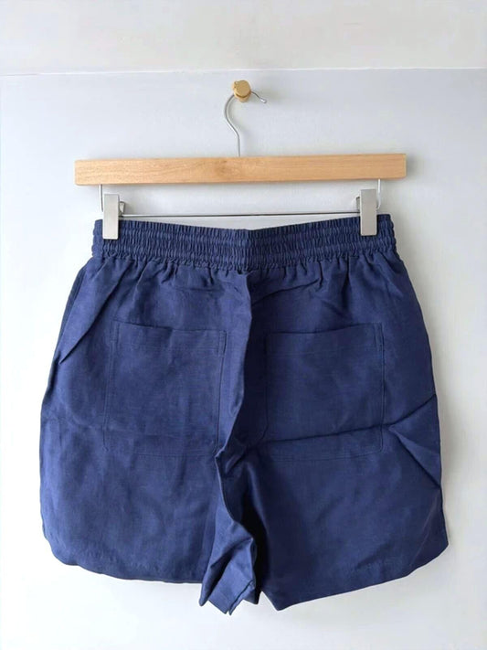 Women’s & Other Stories High Waisted Linen Shorts In Navy - XSmall - 3364