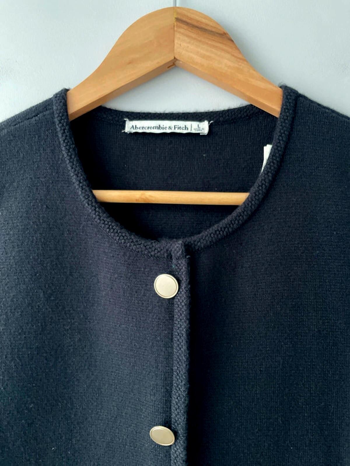 Women’s Abercrombie & Fitch Mara Mini Sweater Knit Dress In Navy - Large - 2429