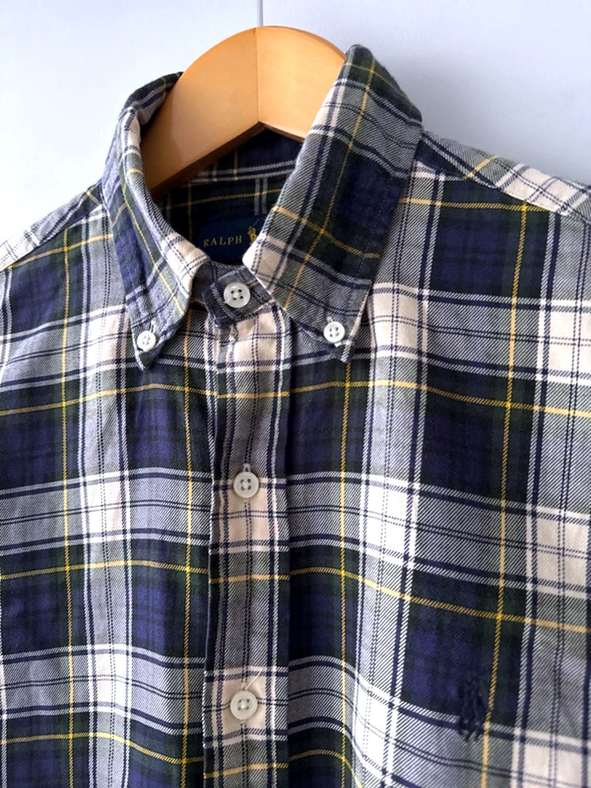 Men’s Ralph Lauren Premium Brushed Cotton Check Oxford Shirt - Small - 0422