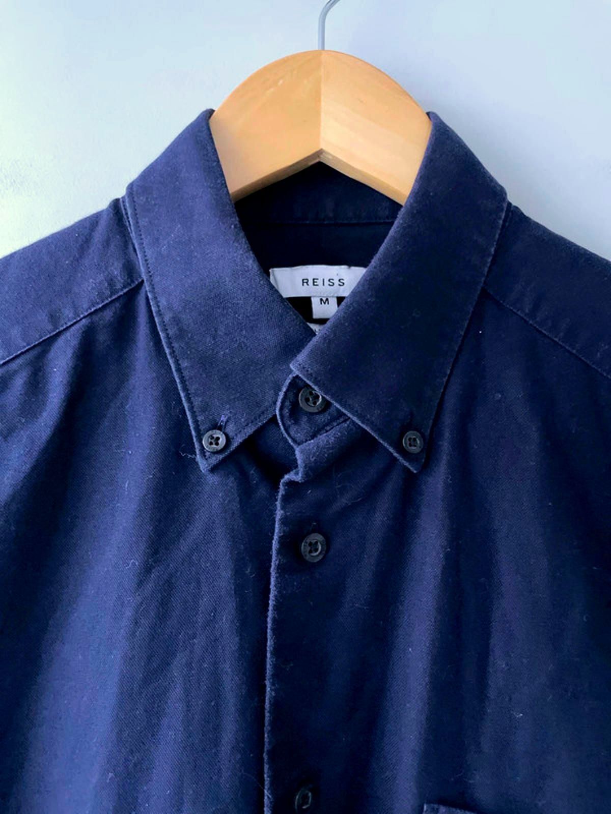 Men’s Reiss Slim Fit Long Sleeve Shirt In Navy - Medium - 2751
